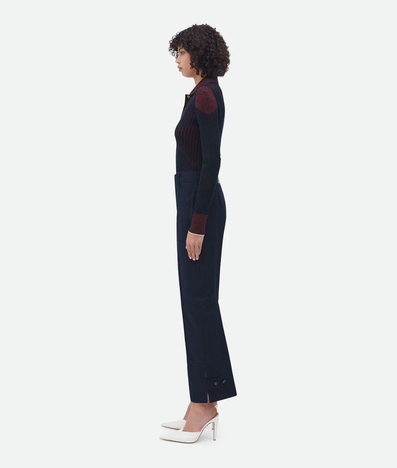 Bottega Veneta slim leg cotton twill pants midnight blue Size 30" / US 8 / IT 44 - 2 Thumbnail
