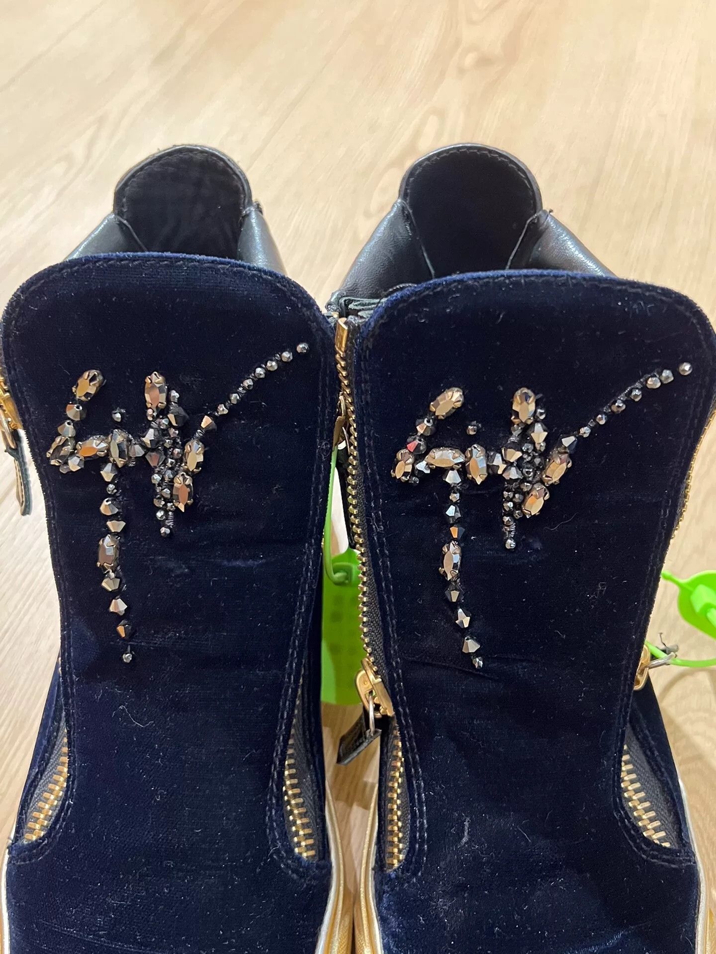 Giuseppe Zanotti Giuseppe Zanotti Velvet Gold Hitop Sneakers us_6-5 Women Size US 6.5 / IT 36.5 - 5 Thumbnail