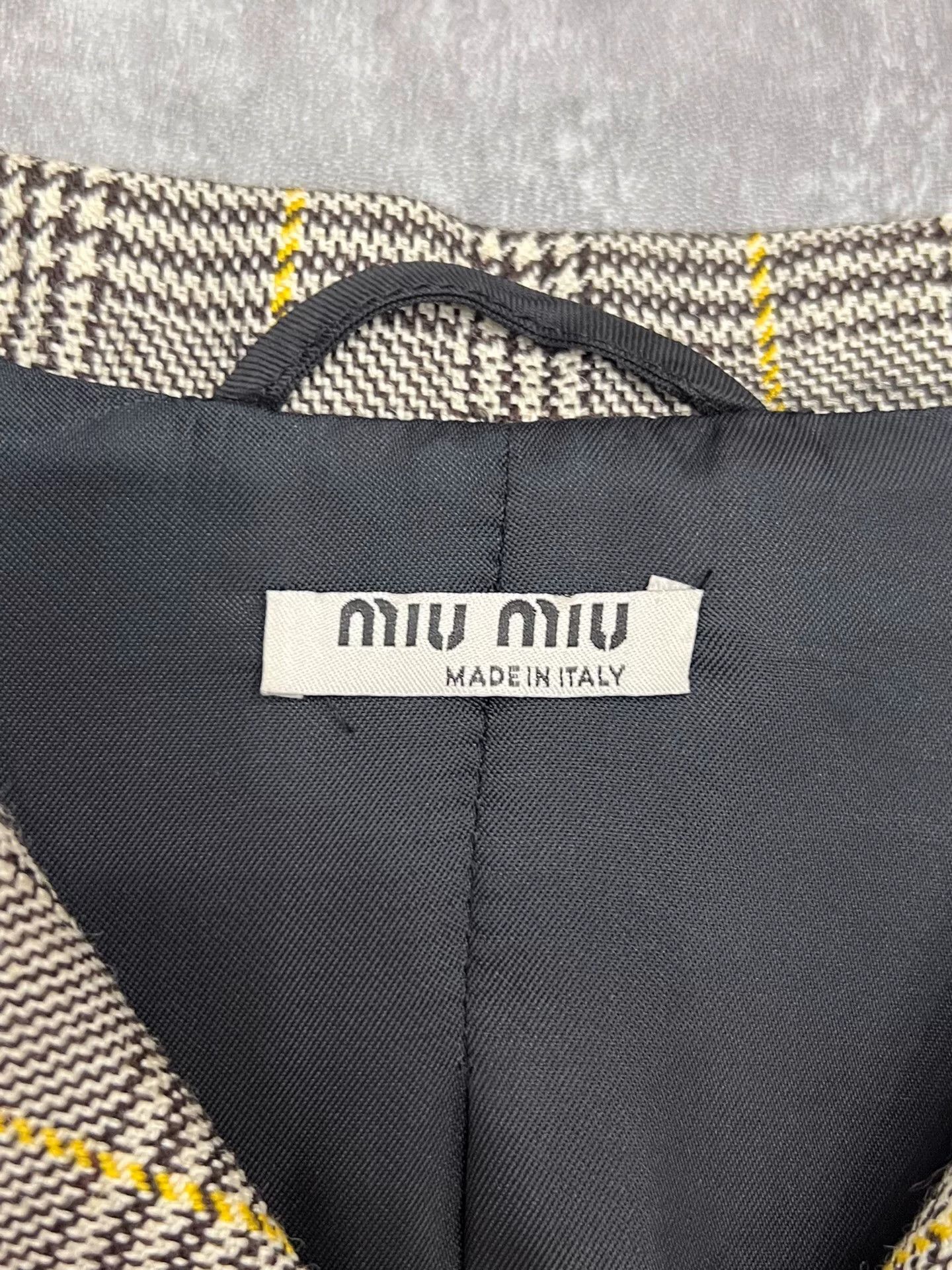 Miu Miu Miu Miu Formal Plaid Jacket S Women Size S / US 4 / IT 40 - 4 Thumbnail