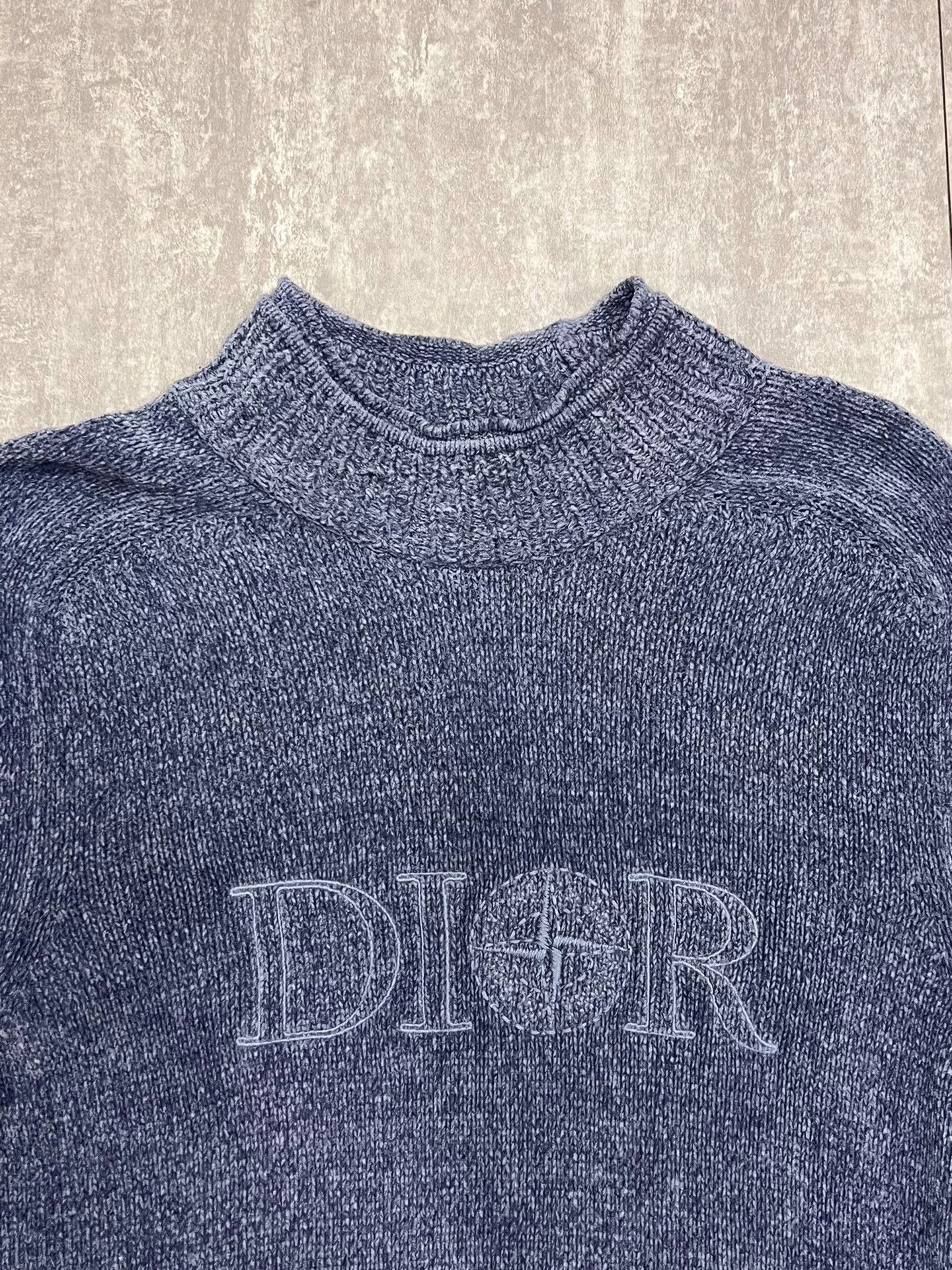 Dior Dior Retro Embroidered Blue Sweater S Women Size S / US 4 / IT 40 - 3 Thumbnail