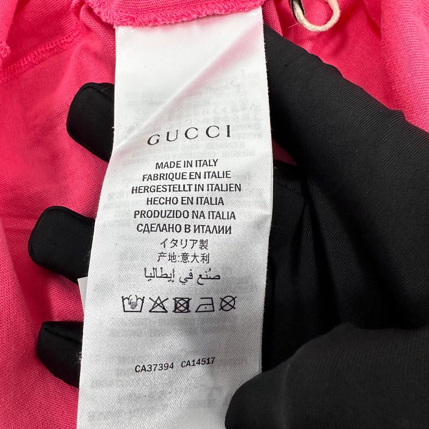 Gucci Gucci Retro Embroidered Pink T-Shirt S Women Size S / US 4 / IT 40 - 4 Thumbnail
