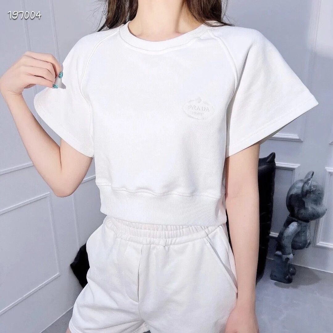 Prada Prada Cotton T-Shirt M Women Size M / US 6-8 / IT 42-44 - 6 Thumbnail