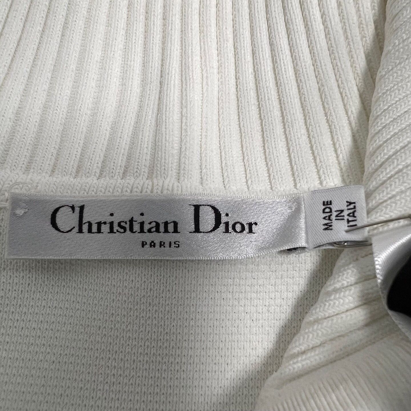 Dior Dior Retro Embroidered White Sweater S Women Size S / US 4 / IT 40 - 3 Thumbnail