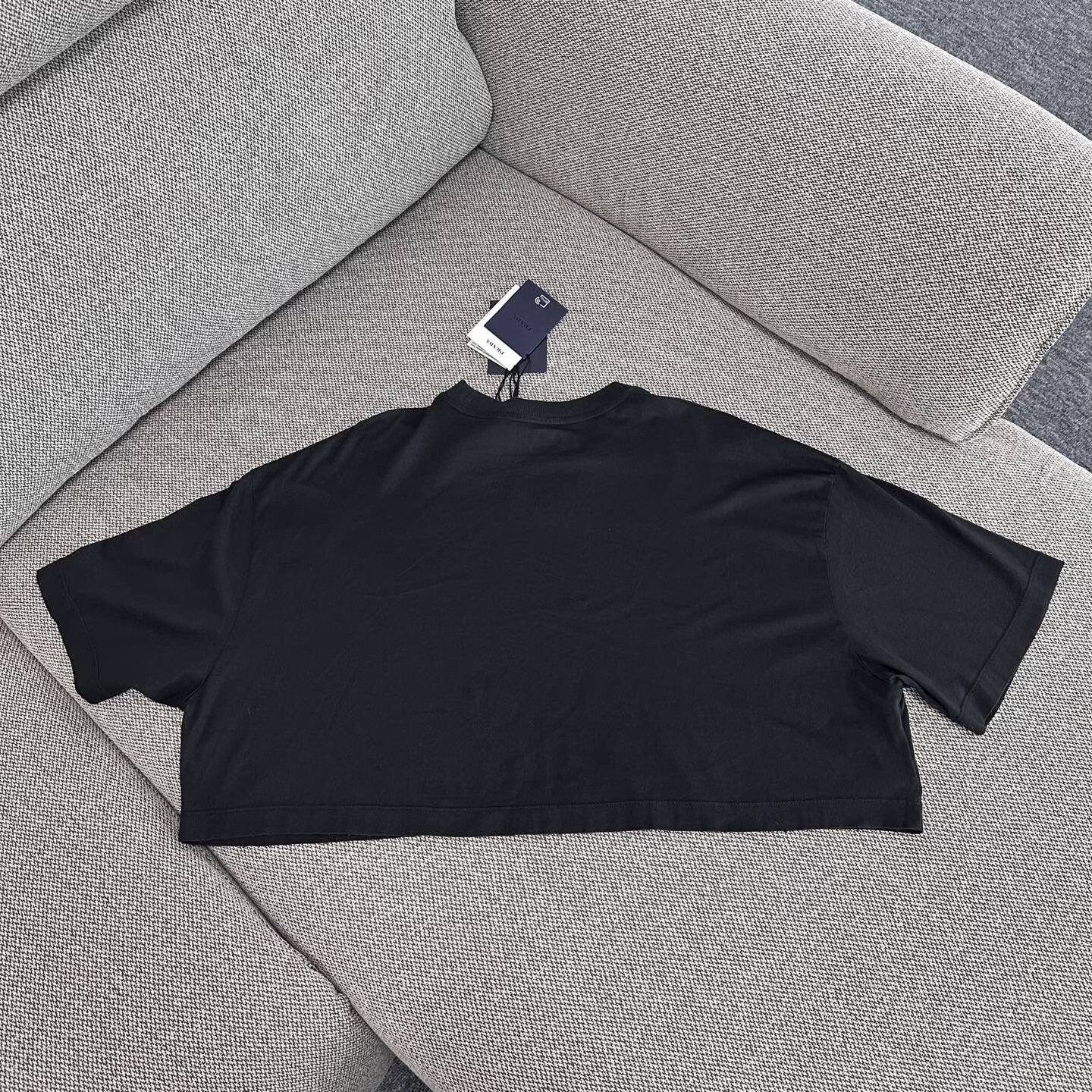 Prada Prada High-Waist Black T-Shirt S Women Size S / US 4 / IT 40 - 2 Thumbnail