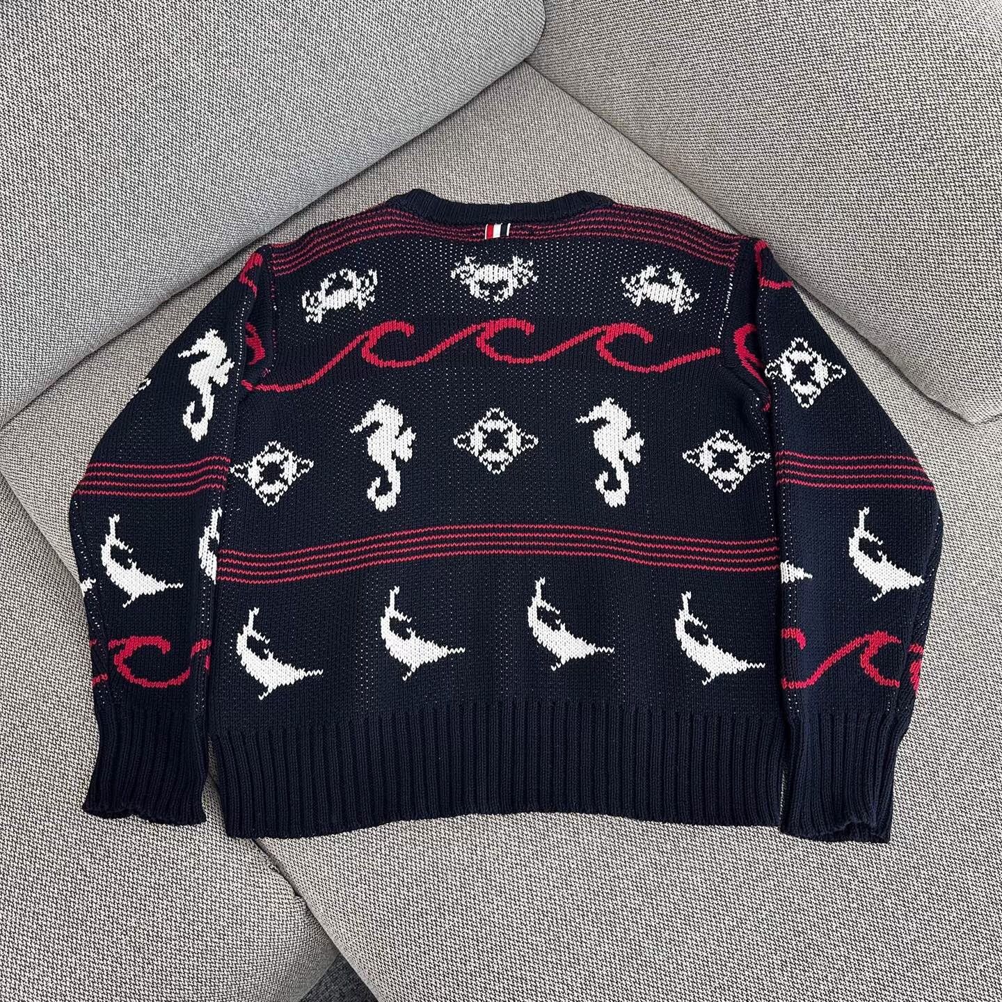 Thom Browne Thom Browne Knit Graphic Brown Sweater xs Men Size US XS / EU 42 / 0 - 2 Thumbnail