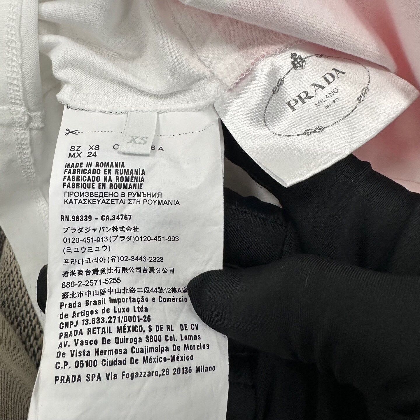 Prada Prada Patchwork Pink T-Shirt XS Women Size XS / US 0-2 / IT 36-38 - 4 Thumbnail
