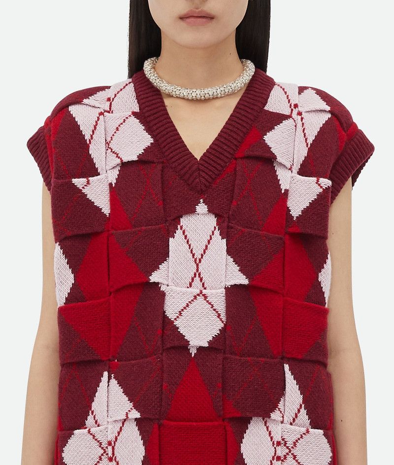Bottega Veneta intreccio argyle wool gilet Size M / US 6-8 / IT 42-44 - 4 Thumbnail