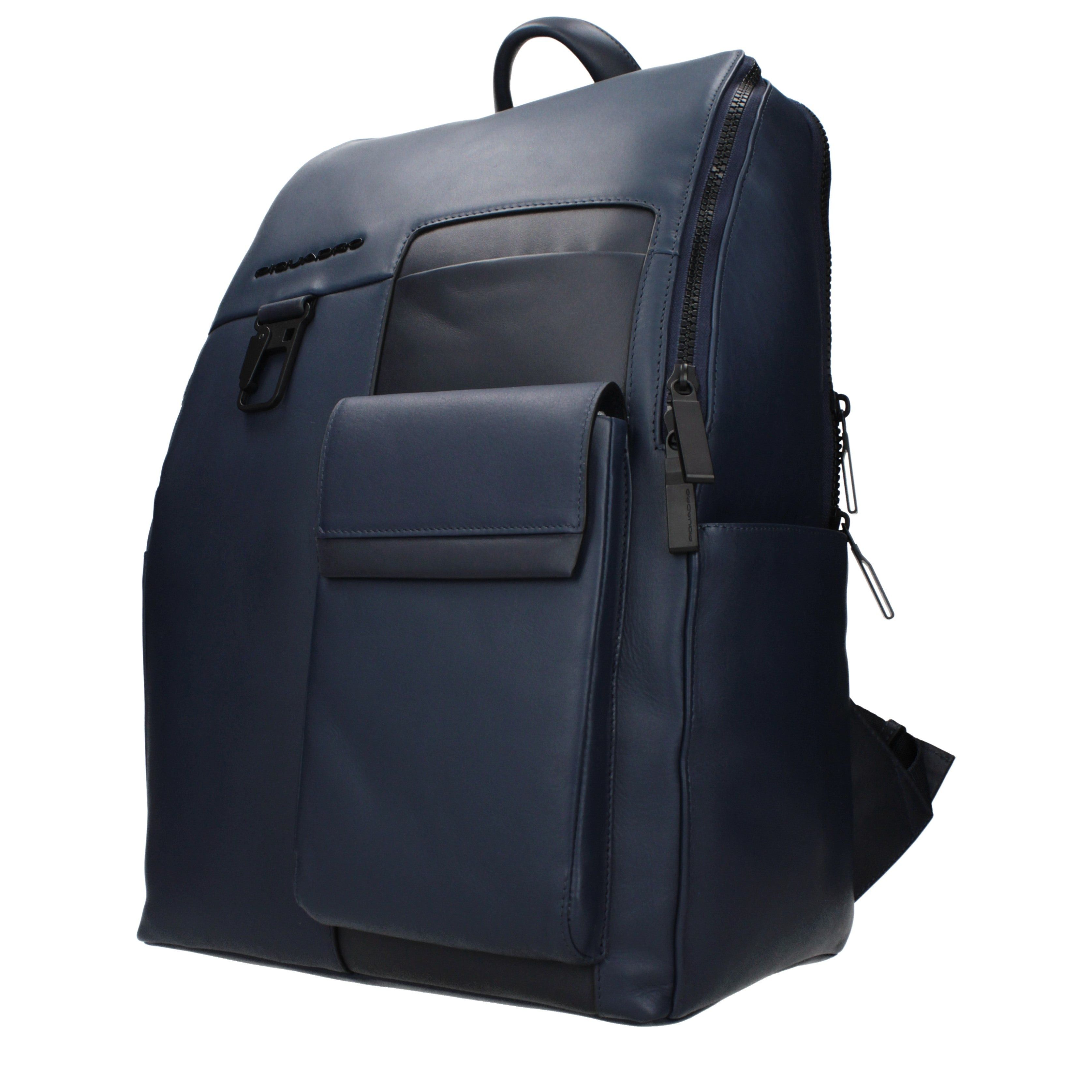 Piquadro Piquadro Backpacks and Bumbags Men Leather Blue Size ONE SIZE - 2 Thumbnail