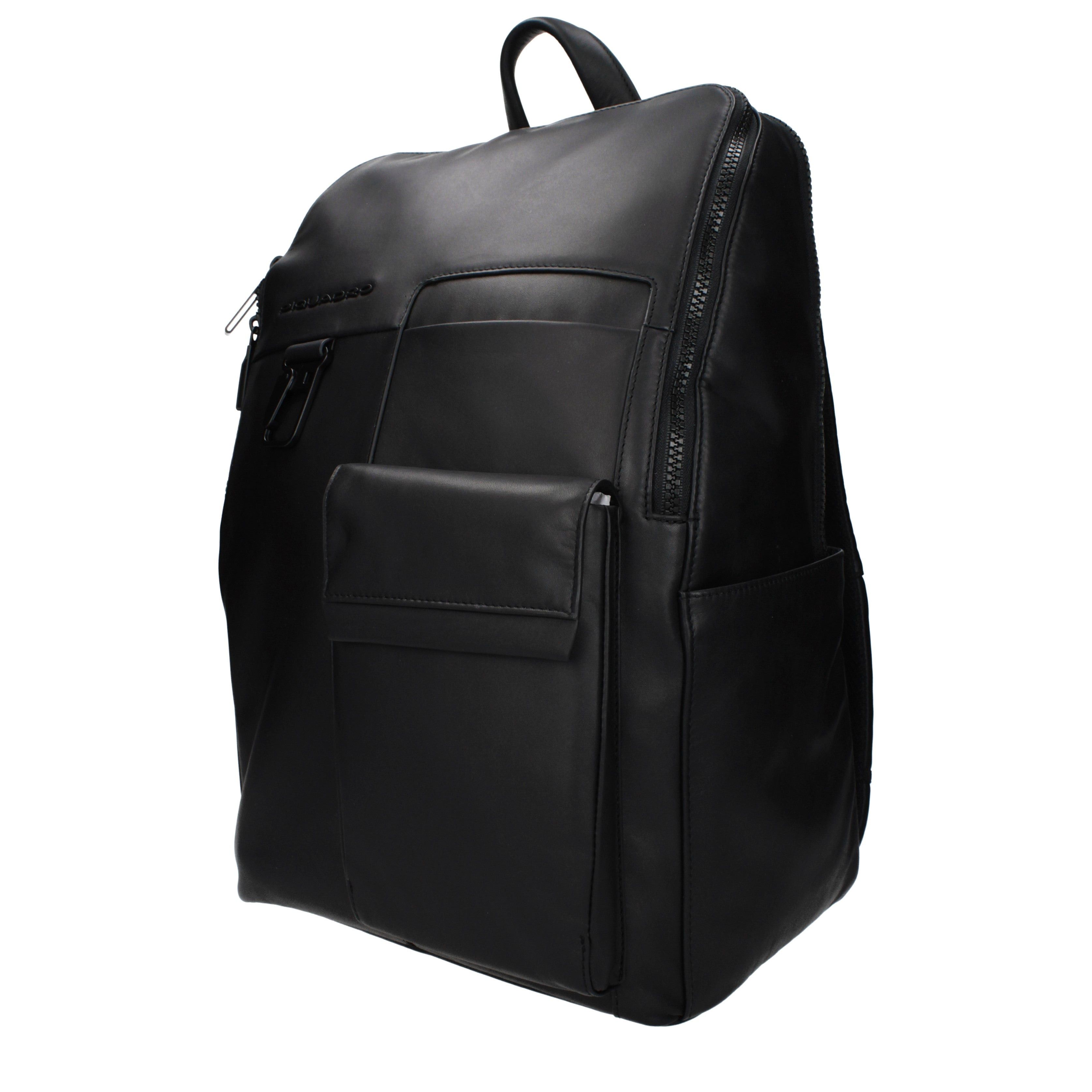 Piquadro Piquadro Backpacks and Bumbags Men Leather Black Size ONE SIZE - 2 Thumbnail
