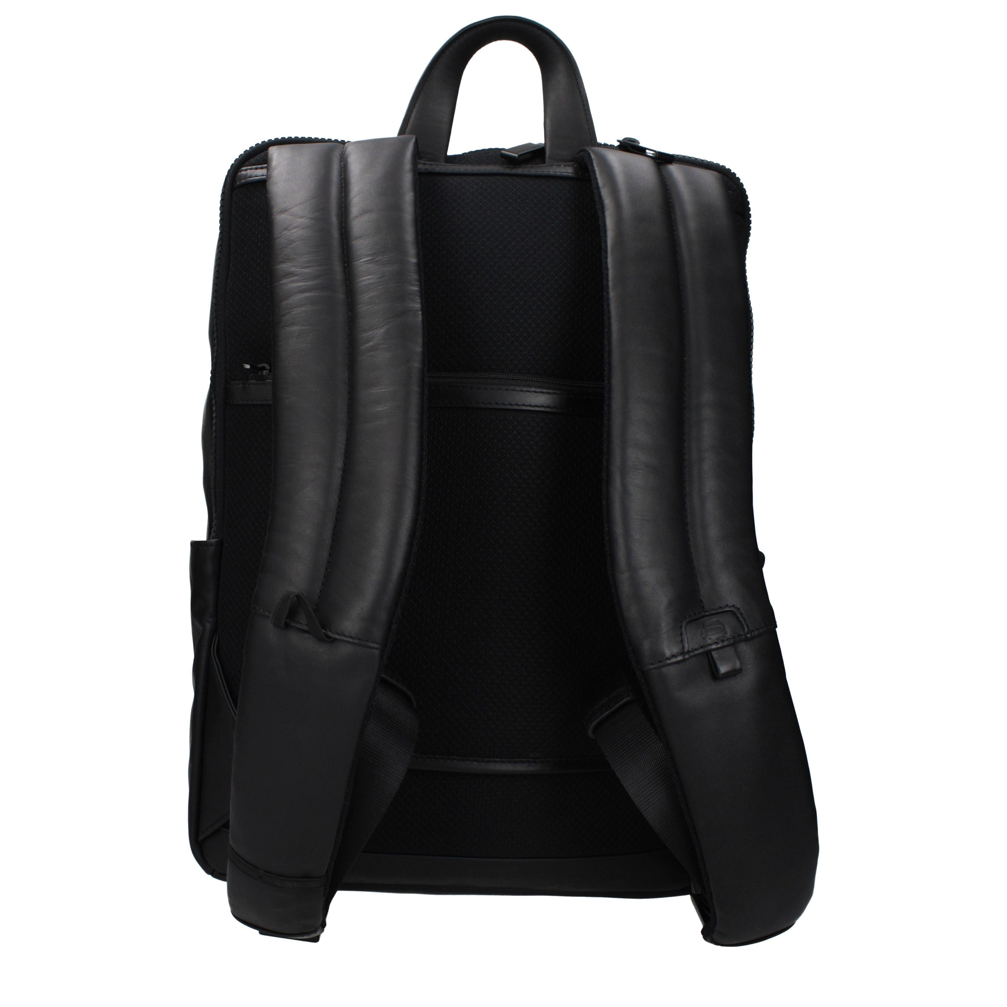 Piquadro Piquadro Backpacks and Bumbags Men Leather Black Size ONE SIZE - 3 Thumbnail