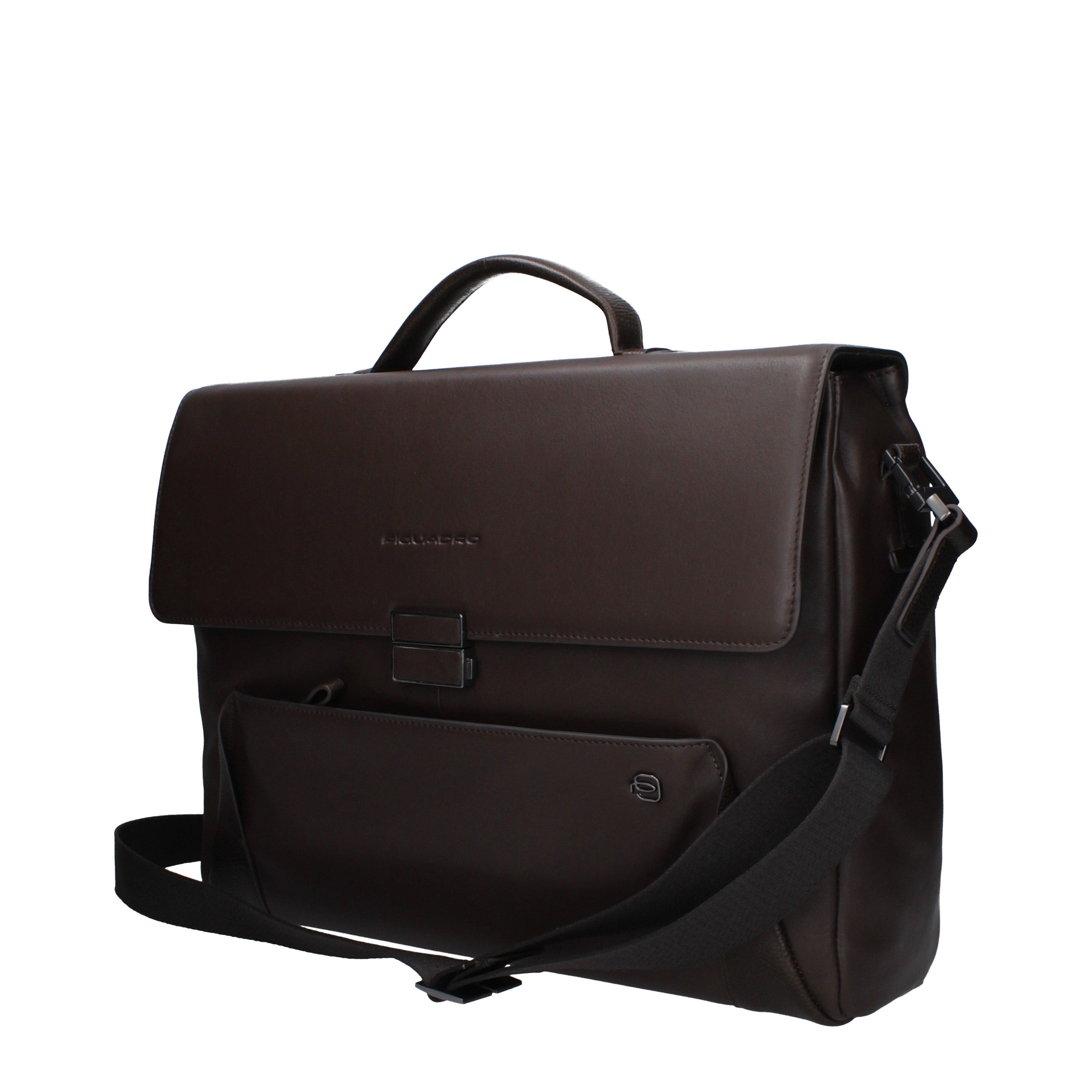 Piquadro Piquadro Work Bags Men Leather Brown/Dark Brown Size ONE SIZE - 3 Thumbnail