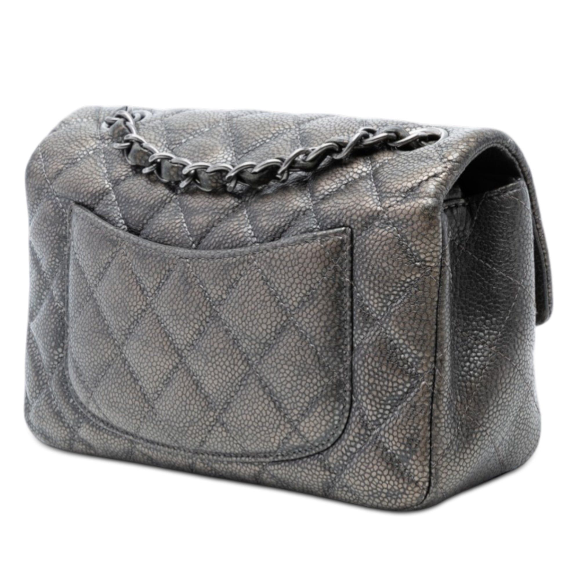 Chanel Mini Rectangular Classic Metallic Caviar Single Flap Size ONE SIZE - 2 Thumbnail