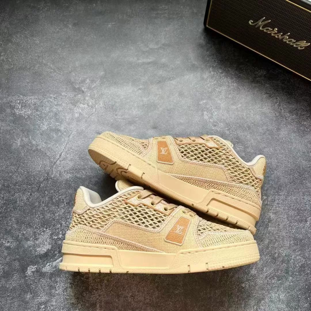 Louis Vuitton Louis Vuitton Training Beige Lowtop Sneakers 37 Women Size US 6.5 / IT 36.5 - 2 Thumbnail