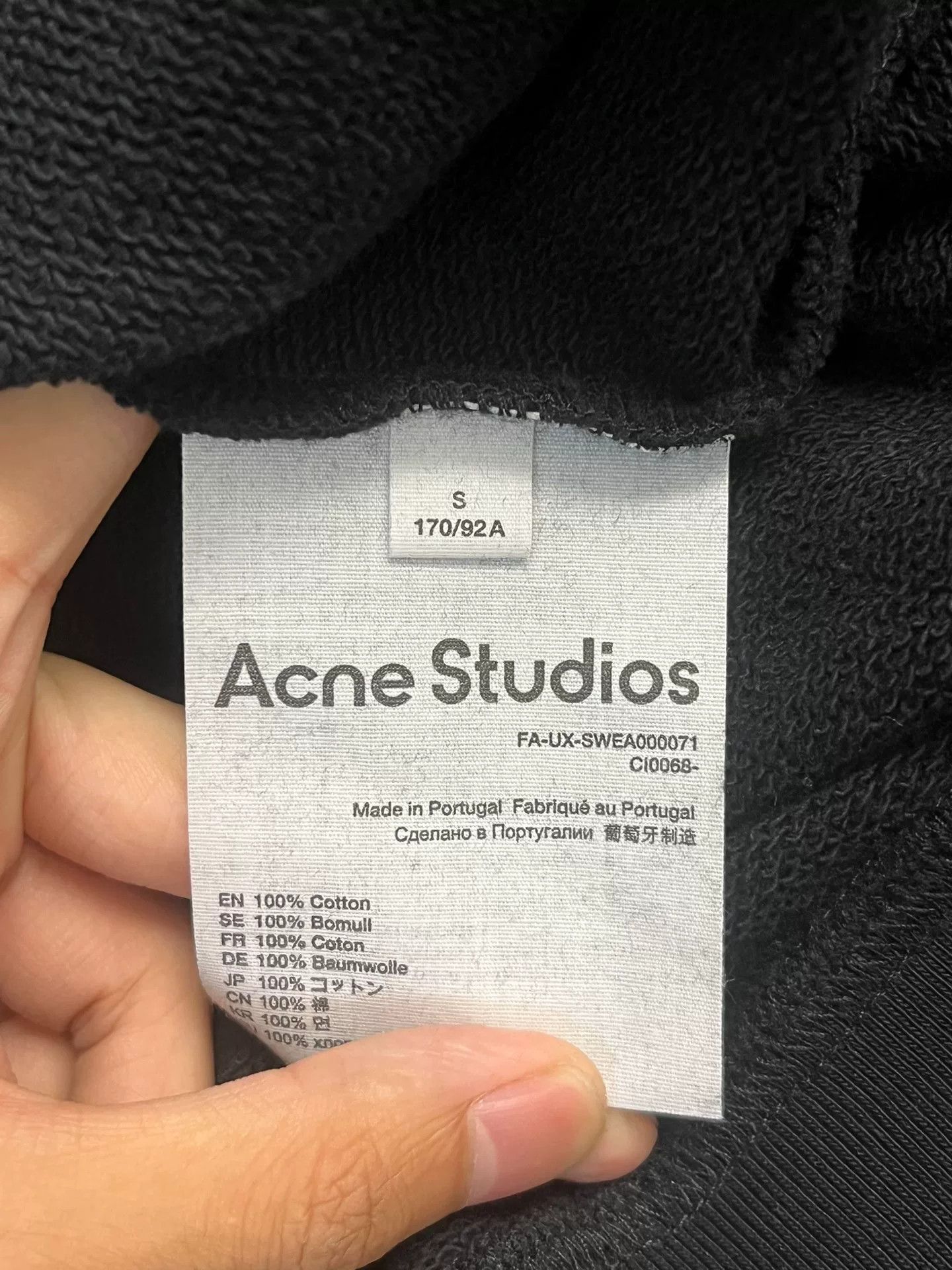 Acne Studios Acne Studios Retro Black Hoodie S Men Size US S / EU 44-46 / 1 - 3 Thumbnail