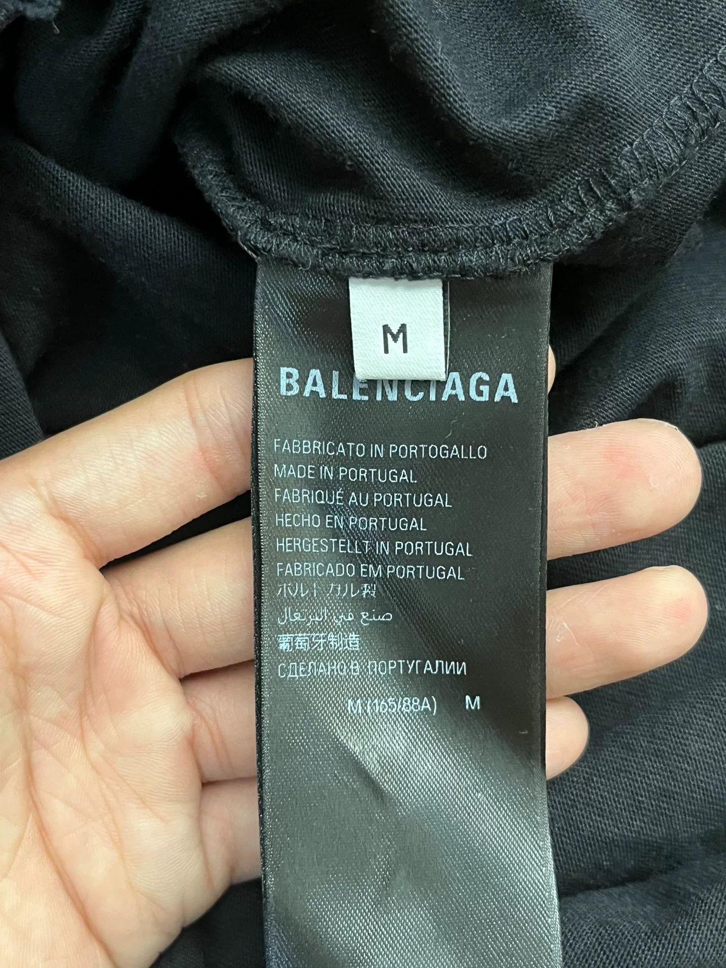 Balenciaga Balenciaga Printed Black T-Shirt M Men Size US M / EU 48-50 / 2 - 3 Thumbnail