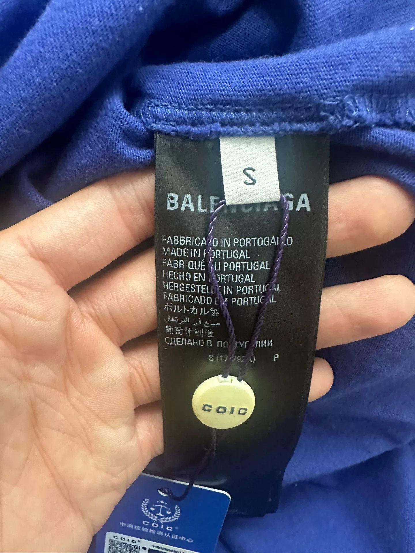 Balenciaga Balenciaga Retro Printed Blue T-Shirt S Men Size US S / EU 44-46 / 1 - 4 Thumbnail