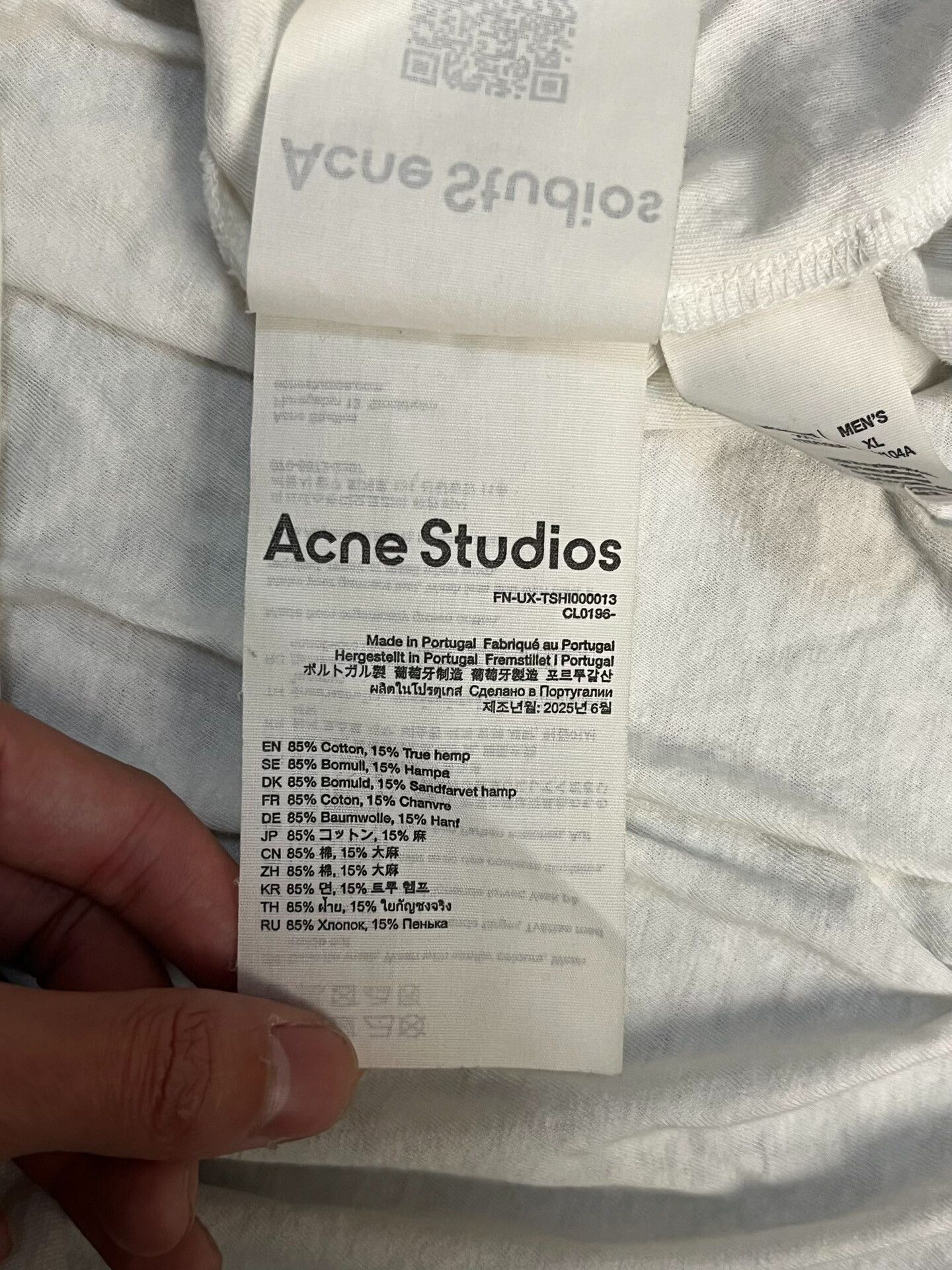 Acne Studios Acne Studios Retro Oversized White T-Shirt L Men Size US L / EU 52-54 / 3 - 4 Thumbnail