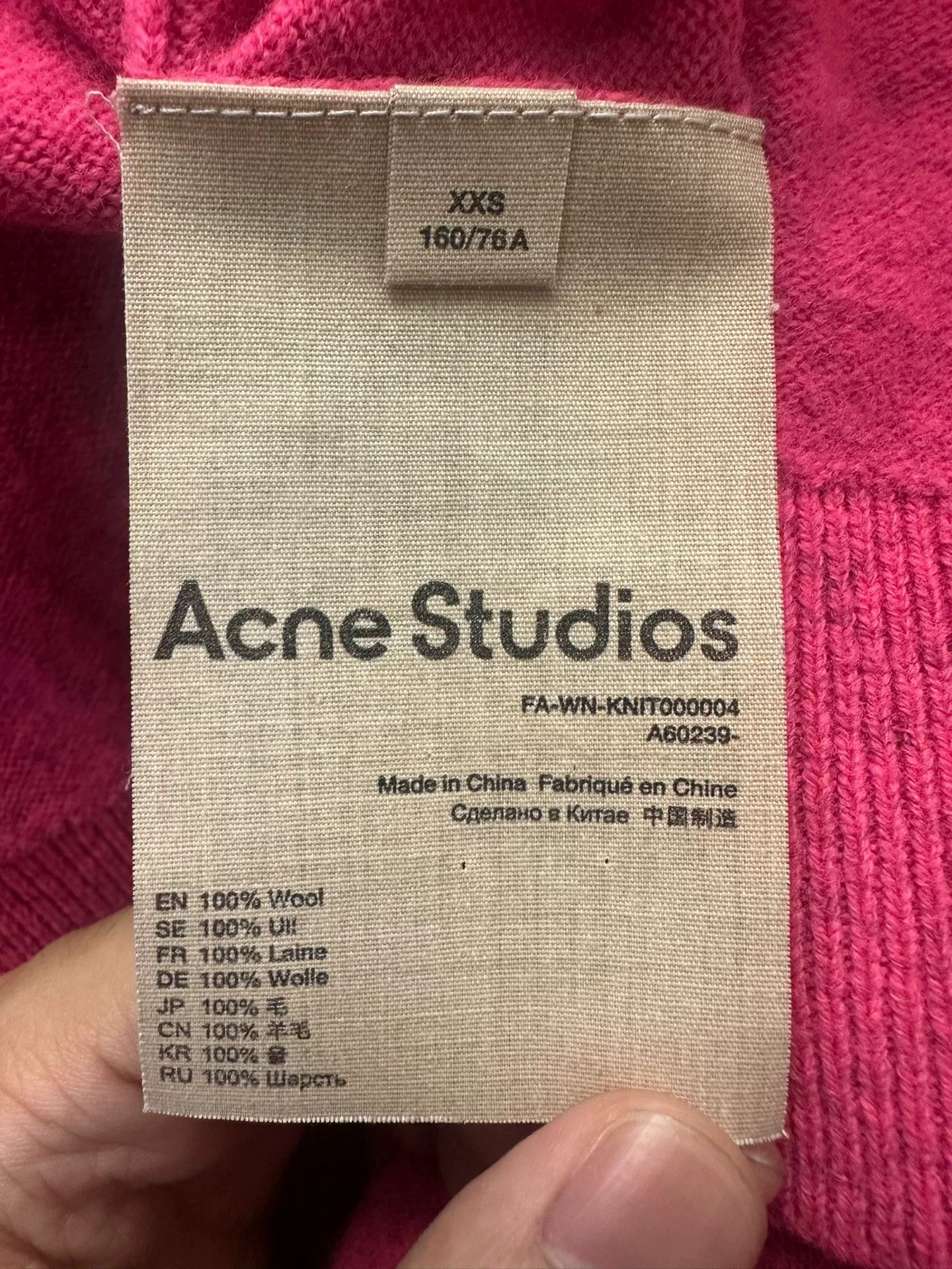 Acne Studios Acne Studios Red Sweater XXS Women Size XXS / US 00 / IT 34 - 4 Thumbnail