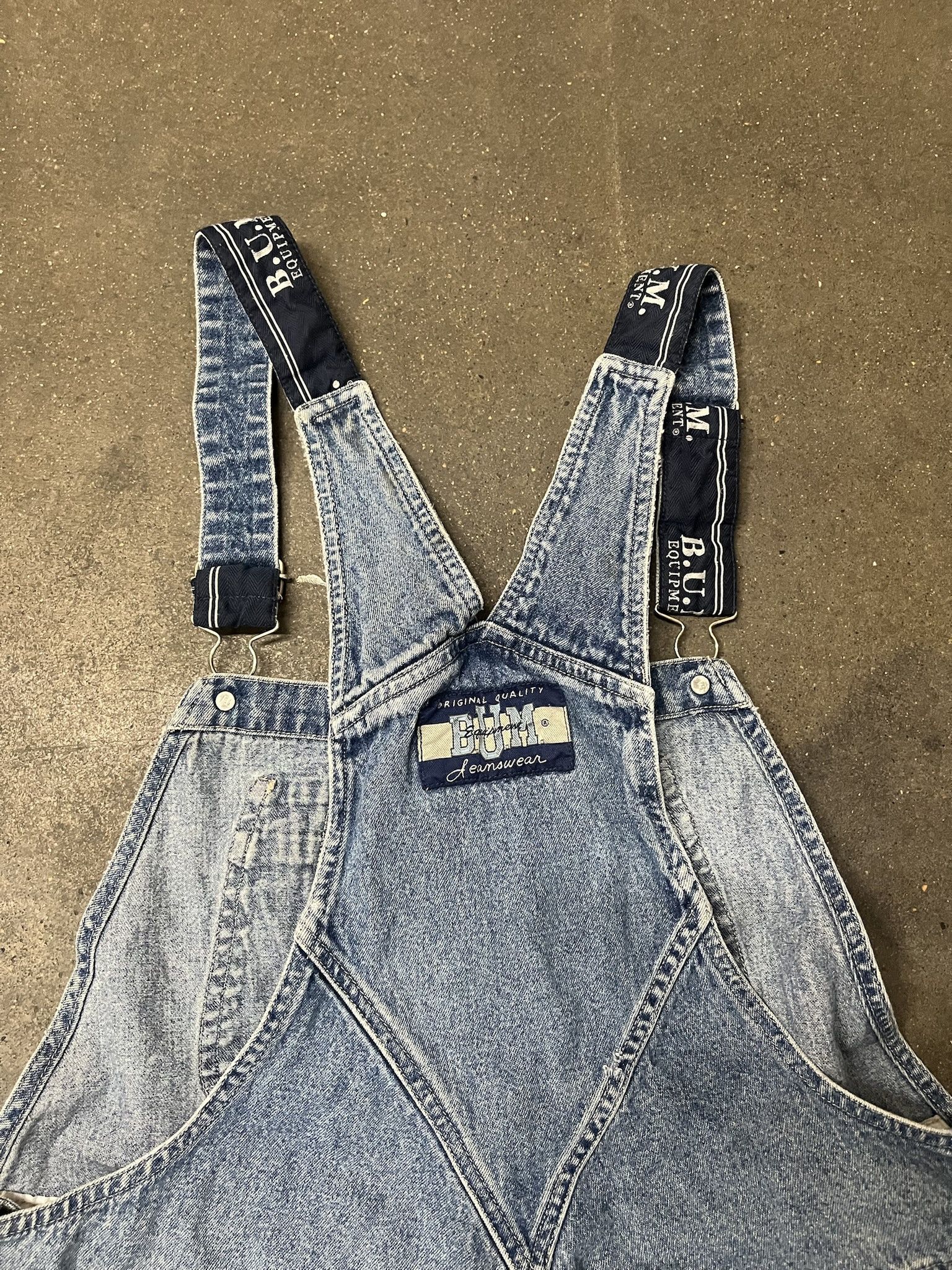 Other × Vintage Vintage 1990s BUM Equipment Denim Overall Shorts Size XL Size US 38 / EU 54 - 6 Thumbnail