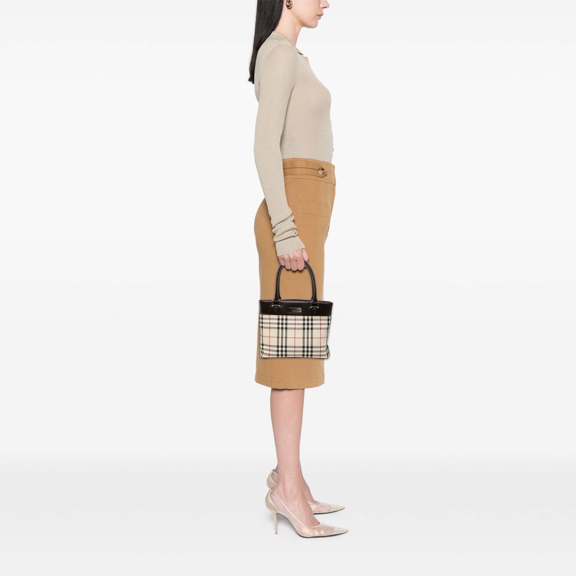 Burberry House Check Canvas Tote Size ONE SIZE - 7 Thumbnail