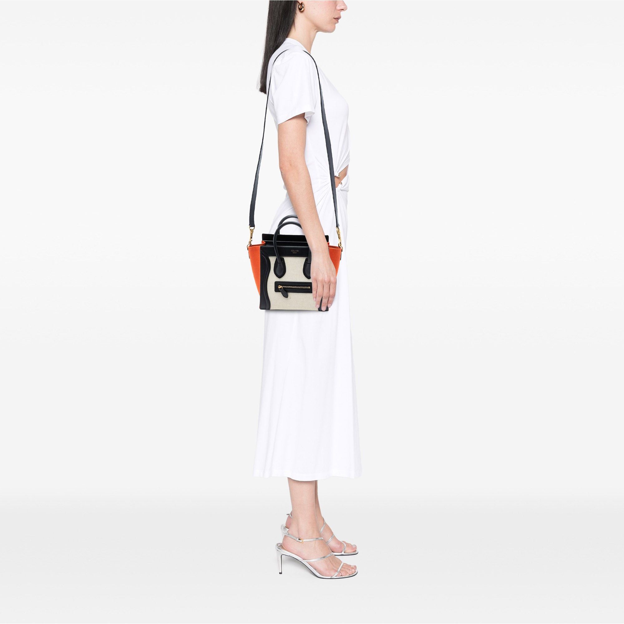 Celine Nano Tricolor Canvas and Leather Luggage Tote Size ONE SIZE - 7 Thumbnail