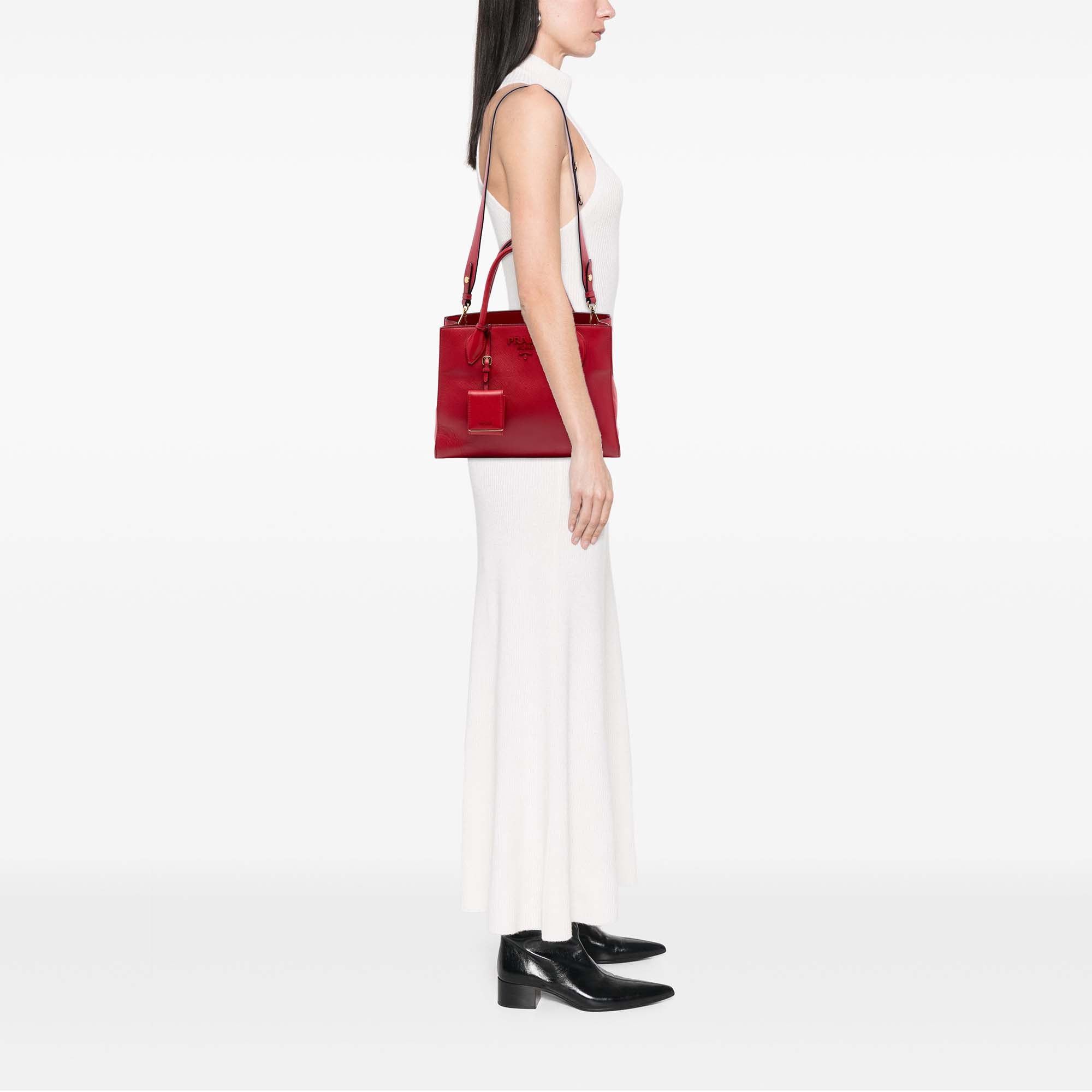 Prada Medium Saffiano Cuir Monochrome Top Handle Tote Size ONE SIZE - 6 Thumbnail