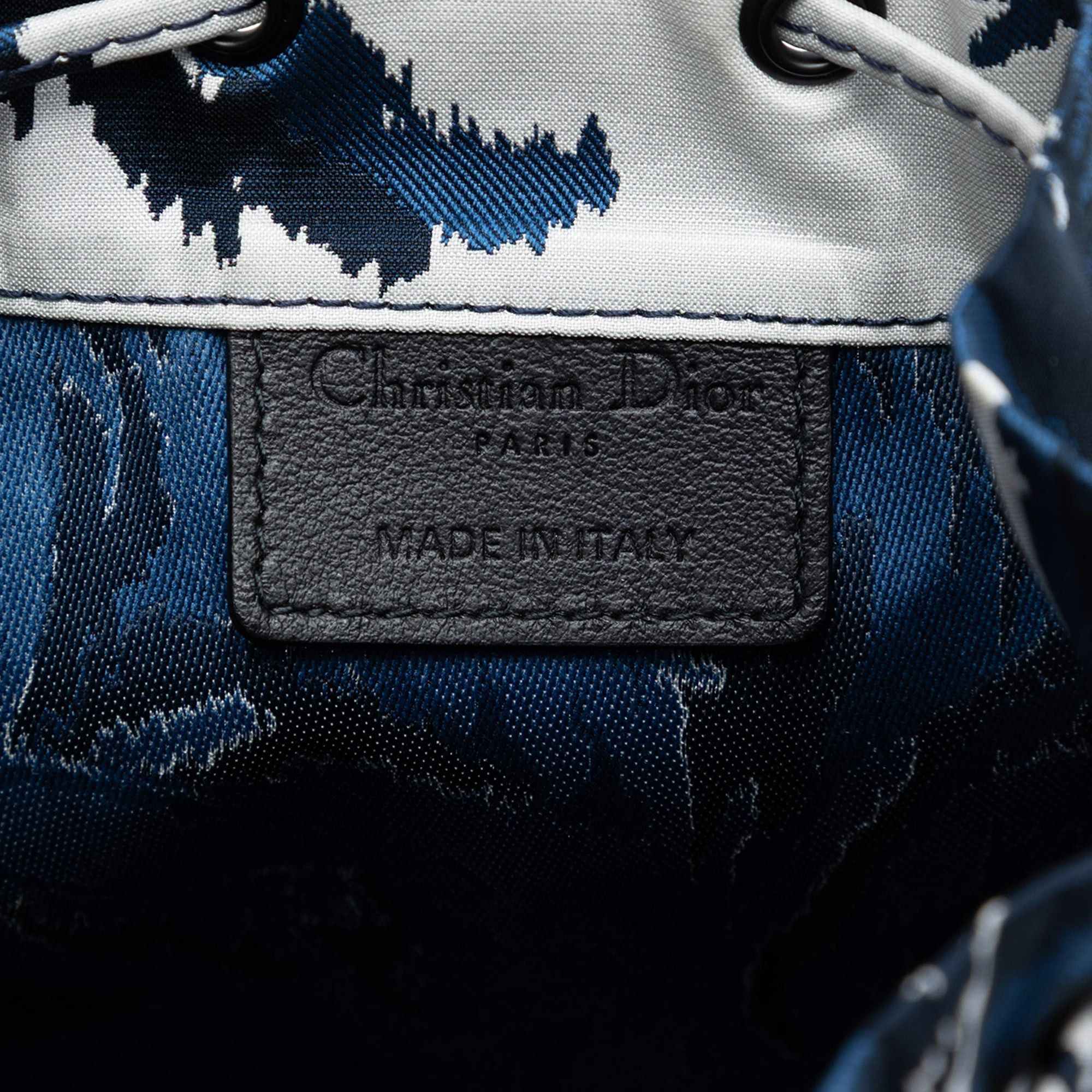 Dior Technical Fabric Embroidered Palm Tree Toile de Jouy DiorTravel Drawstring Pouch Size ONE SIZE - 5 Thumbnail