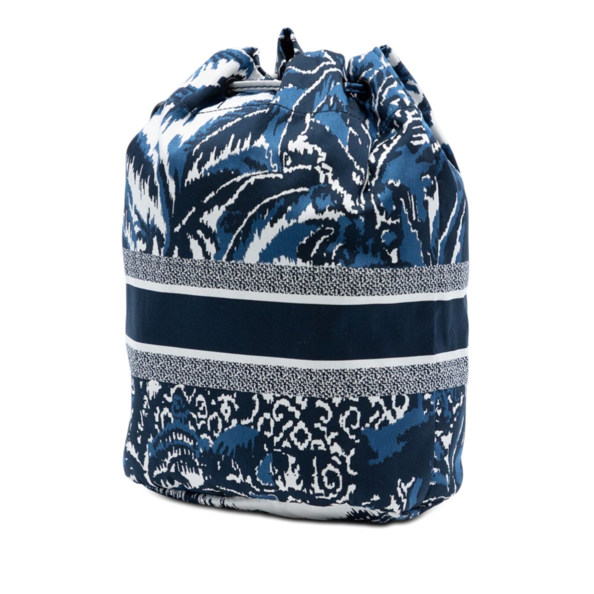 Dior Technical Fabric Embroidered Palm Tree Toile de Jouy DiorTravel Drawstring Pouch Size ONE SIZE - 2 Thumbnail