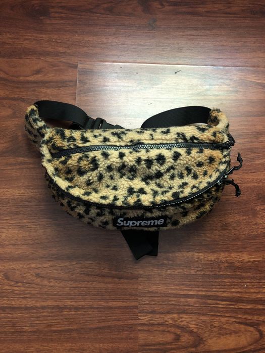 Supreme Supreme Leopard Fleece Waist Bag Yellow | Grailed