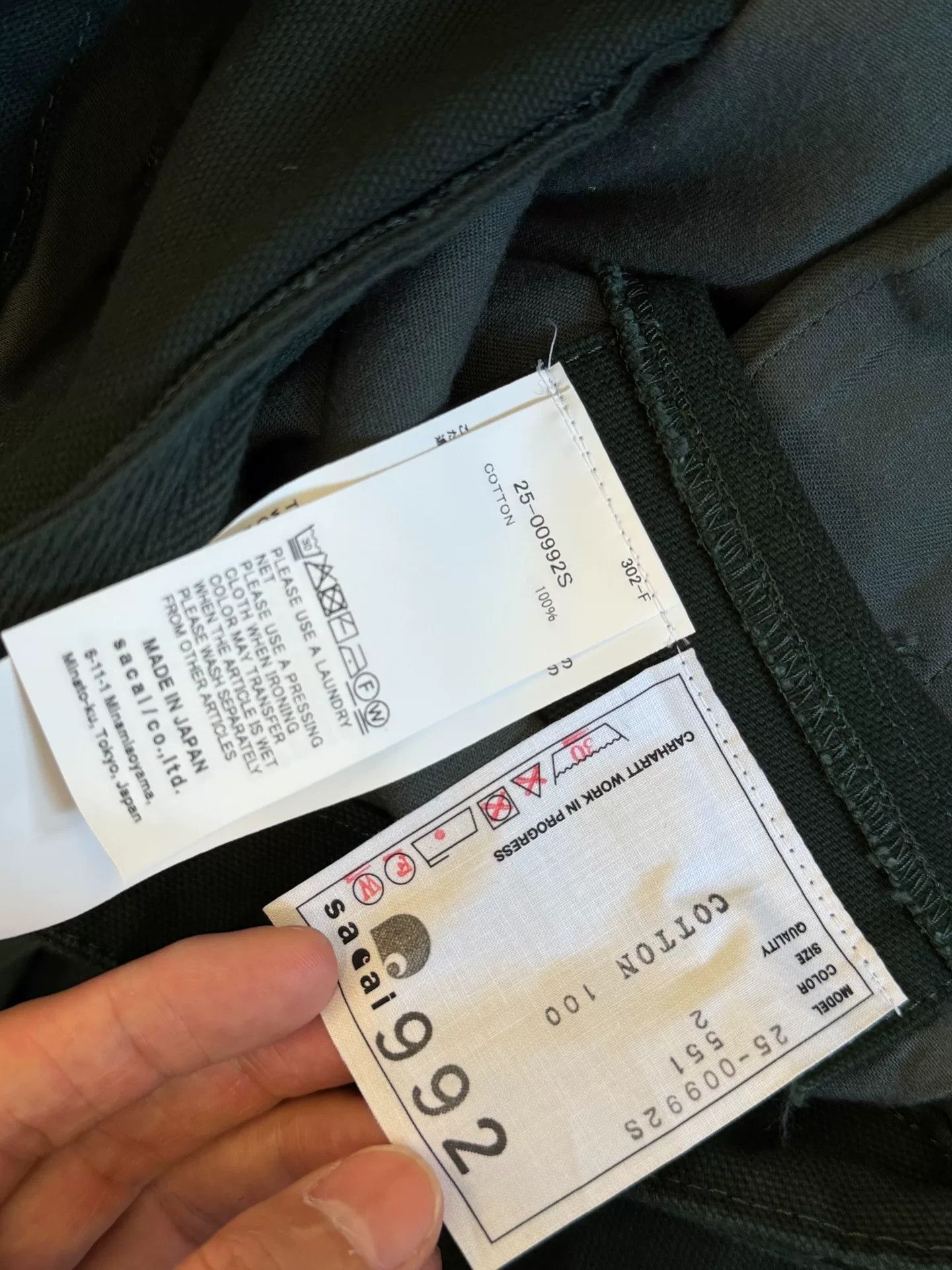 Sacai Sacai Carhartt WIP 25FW Cargo Pants Size US 43 - 6 Thumbnail