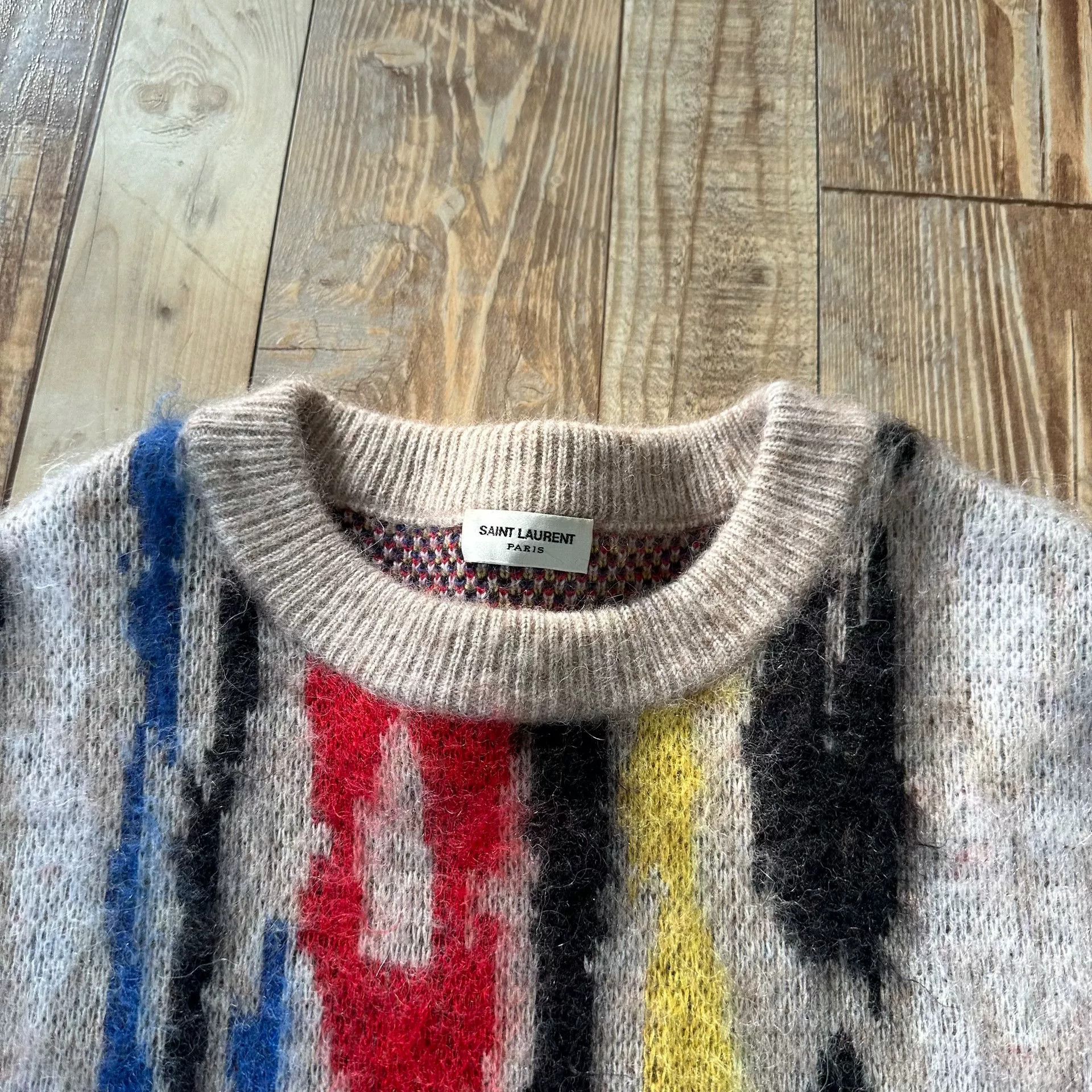 Saint Laurent Paris Saint Laurent Mohair Knit Sweater Size L / US 10 / IT 46 - 4 Thumbnail