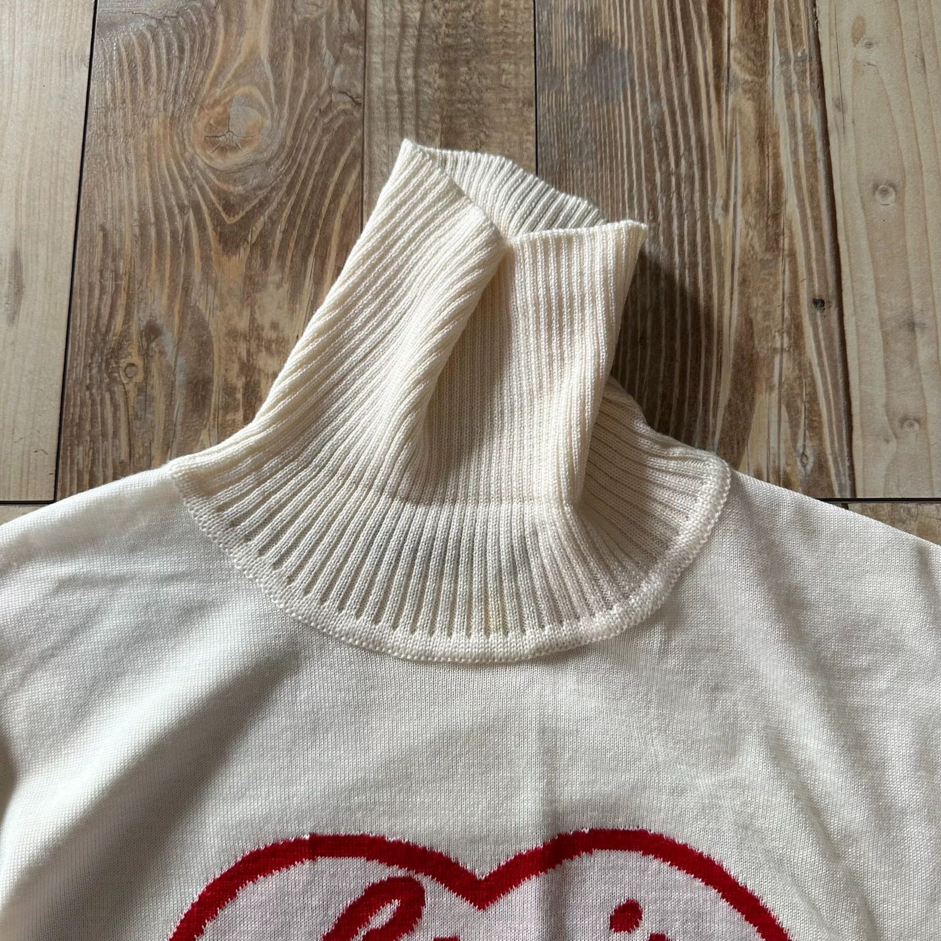 Nigo Louis Vuitton x Nigo White Turtleneck Knit Sweater Size US XL / EU 56 / 4 - 4 Thumbnail