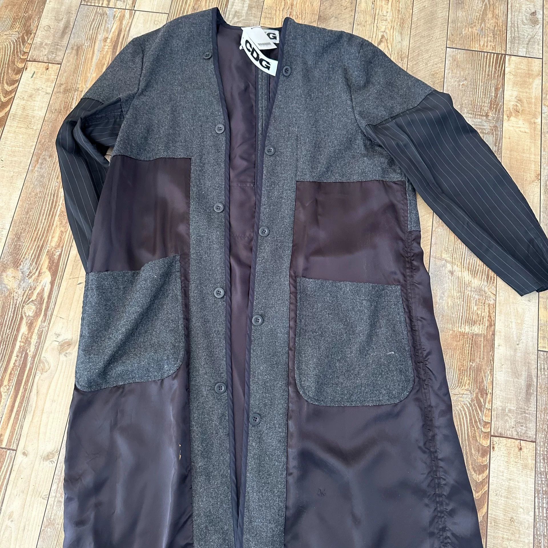 Comme des Garcons CDG Collarless Printed Tailcoat Trench Size US M / EU 48-50 / 2 - 5 Thumbnail