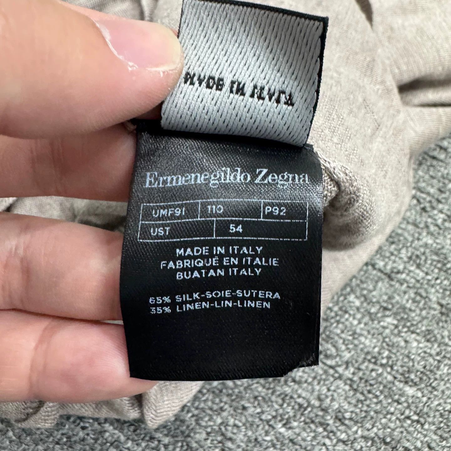 Ermenegildo Zegna Ermenegildo Zegna Silk Linen Blend Knit Sweater Size US L / EU 52-54 / 3 - 3 Thumbnail