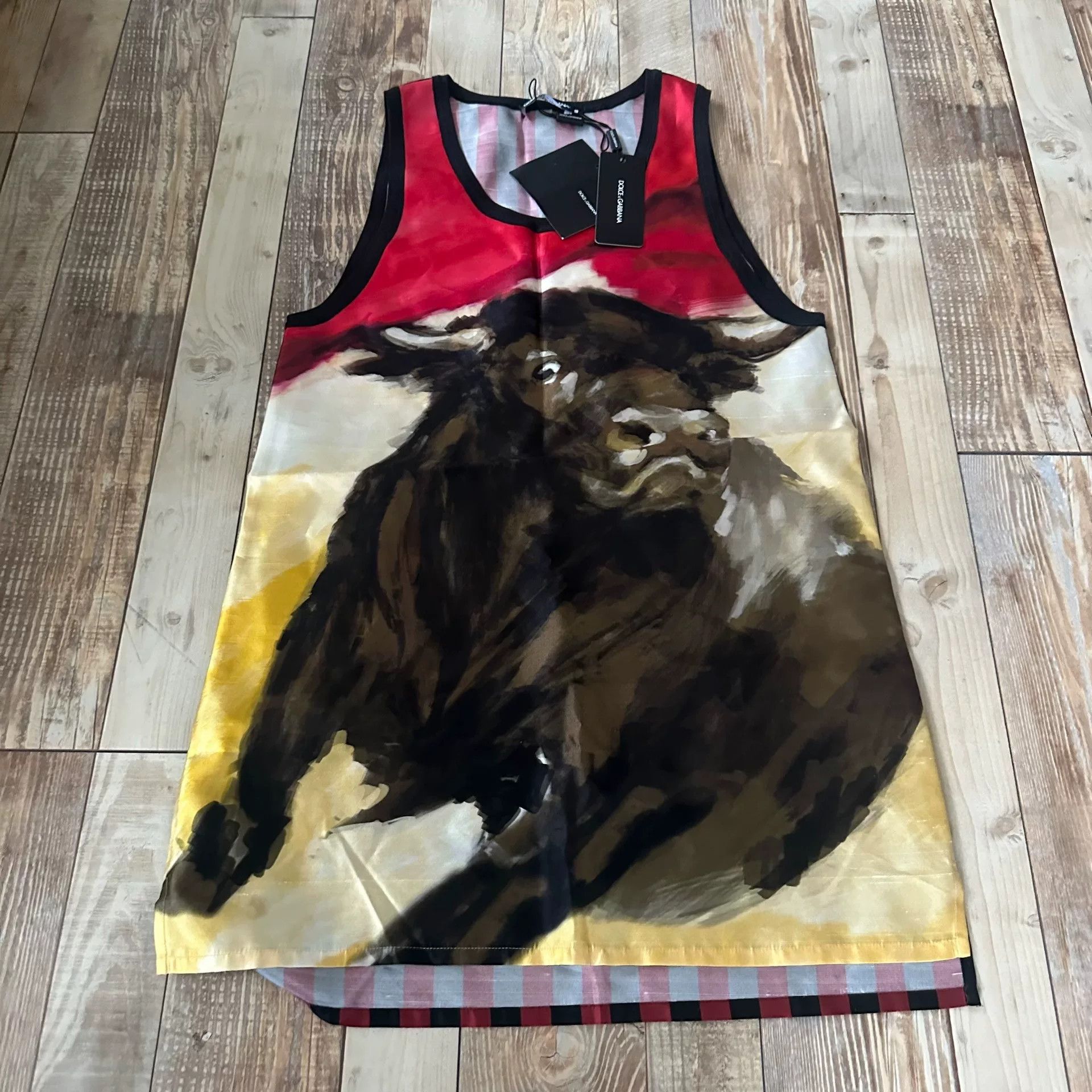 Dolce & Gabbana D&G Bull Oil Painting Print Tank Top Size US S / EU 44-46 / 1 - 4 Thumbnail