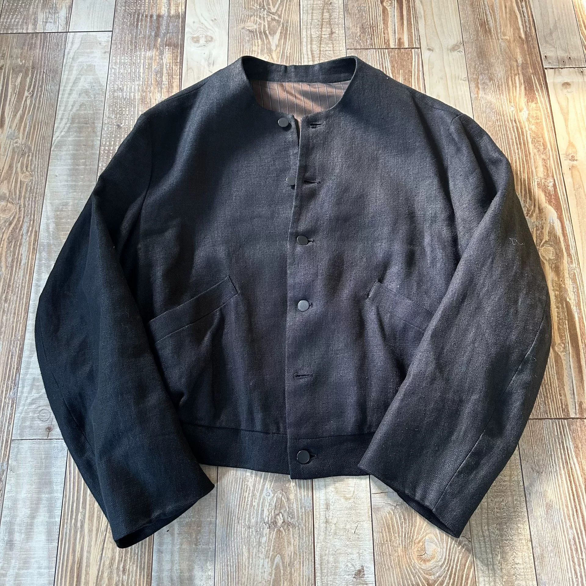 Christopher Nemeth Nemeth Cotton-Linen Collarless Coat Size US M / EU 48-50 / 2 - 3 Thumbnail