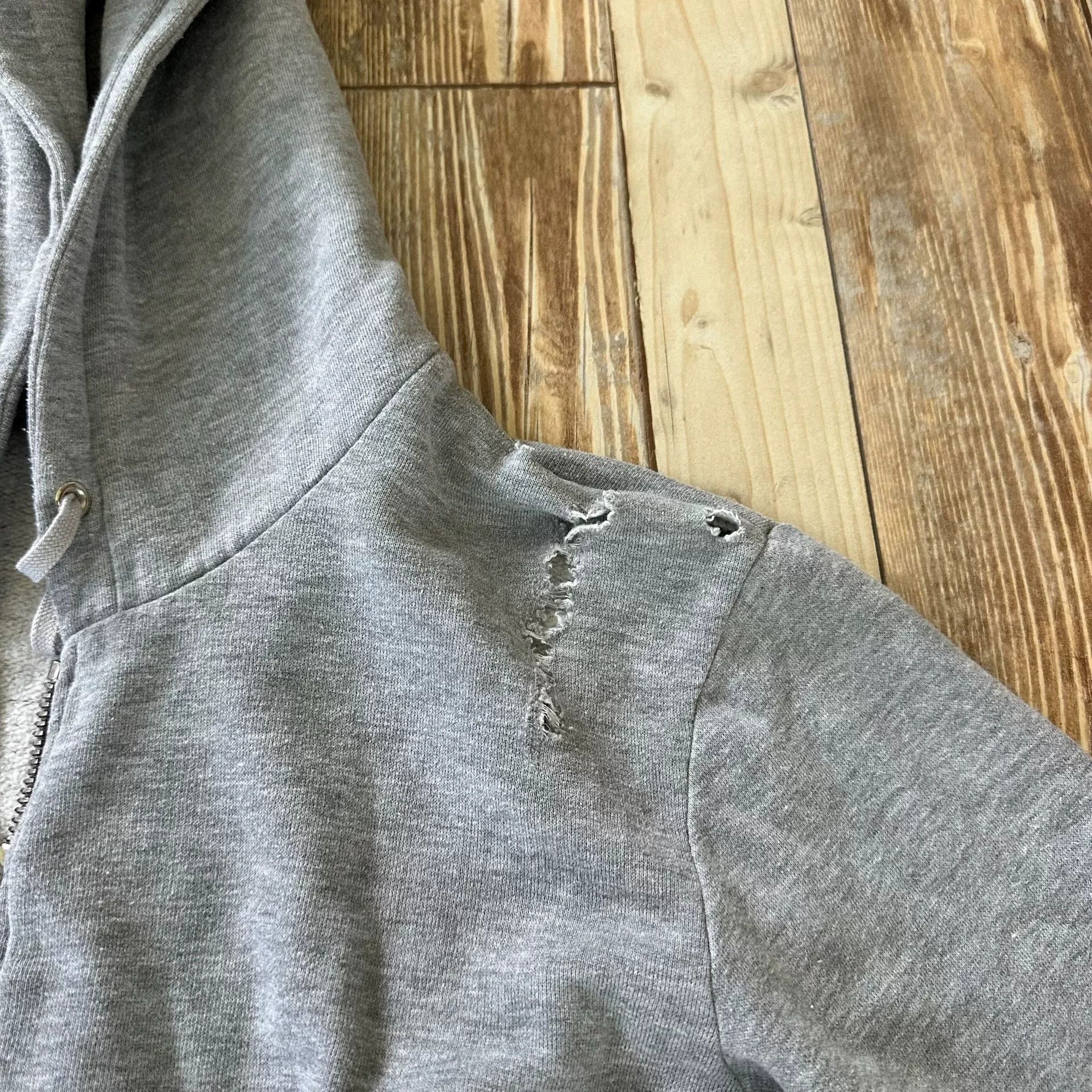 Balmain Balmain Distressed Zip Hooded Jacket Size US XXS / EU 40 - 5 Thumbnail