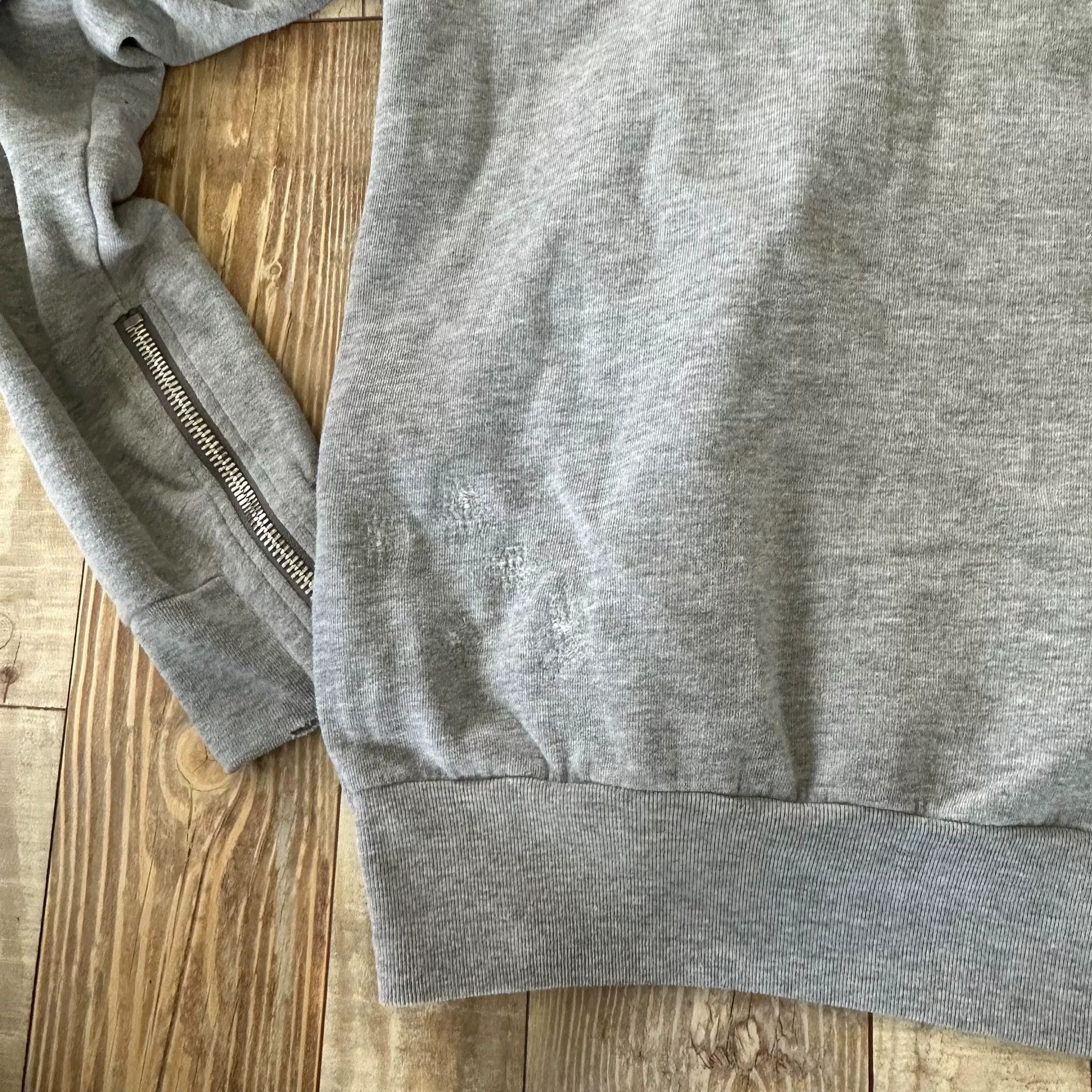 Balmain Balmain Distressed Zip Hooded Jacket Size US XXS / EU 40 - 8 Thumbnail