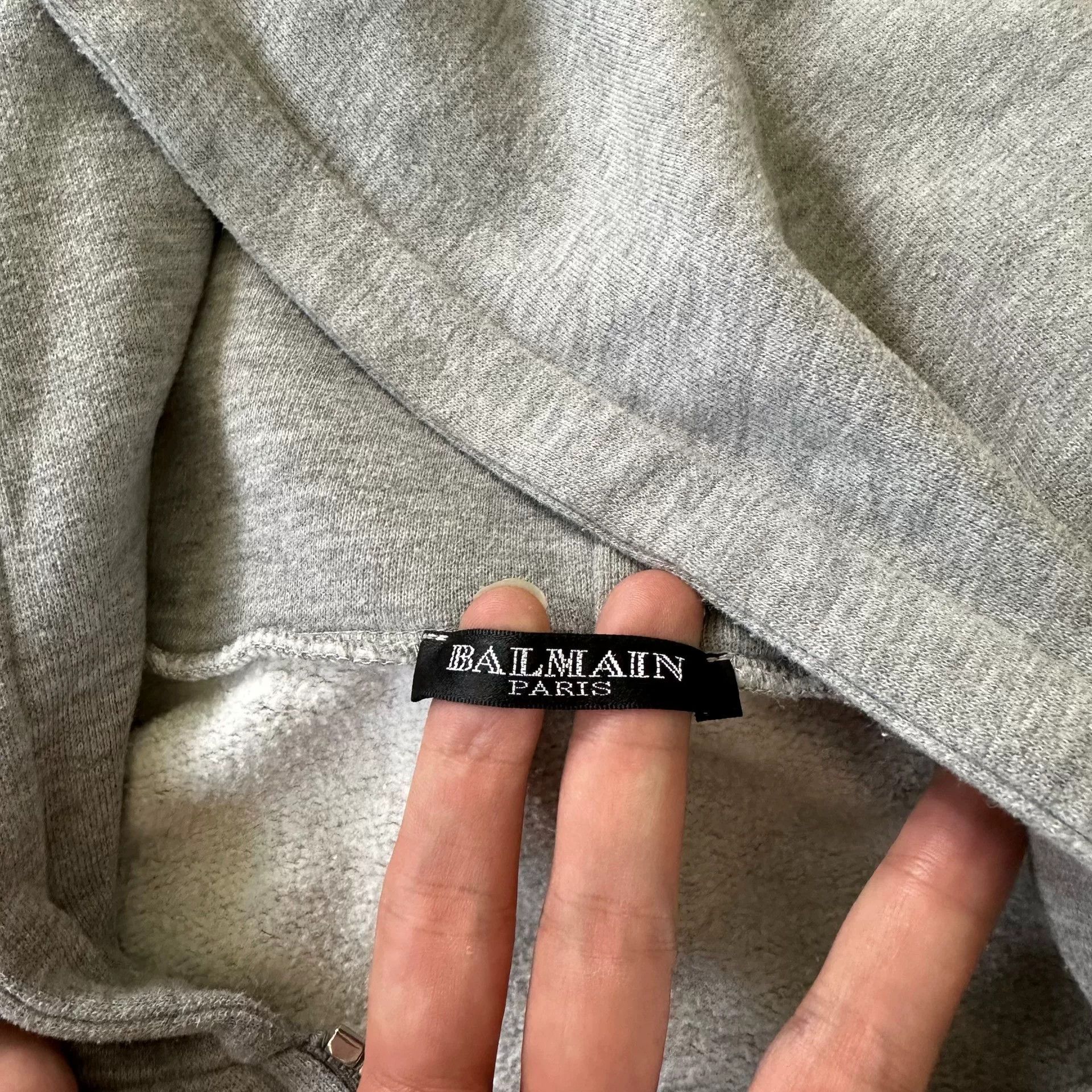 Balmain Balmain Distressed Zip Hooded Jacket Size US XXS / EU 40 - 4 Thumbnail