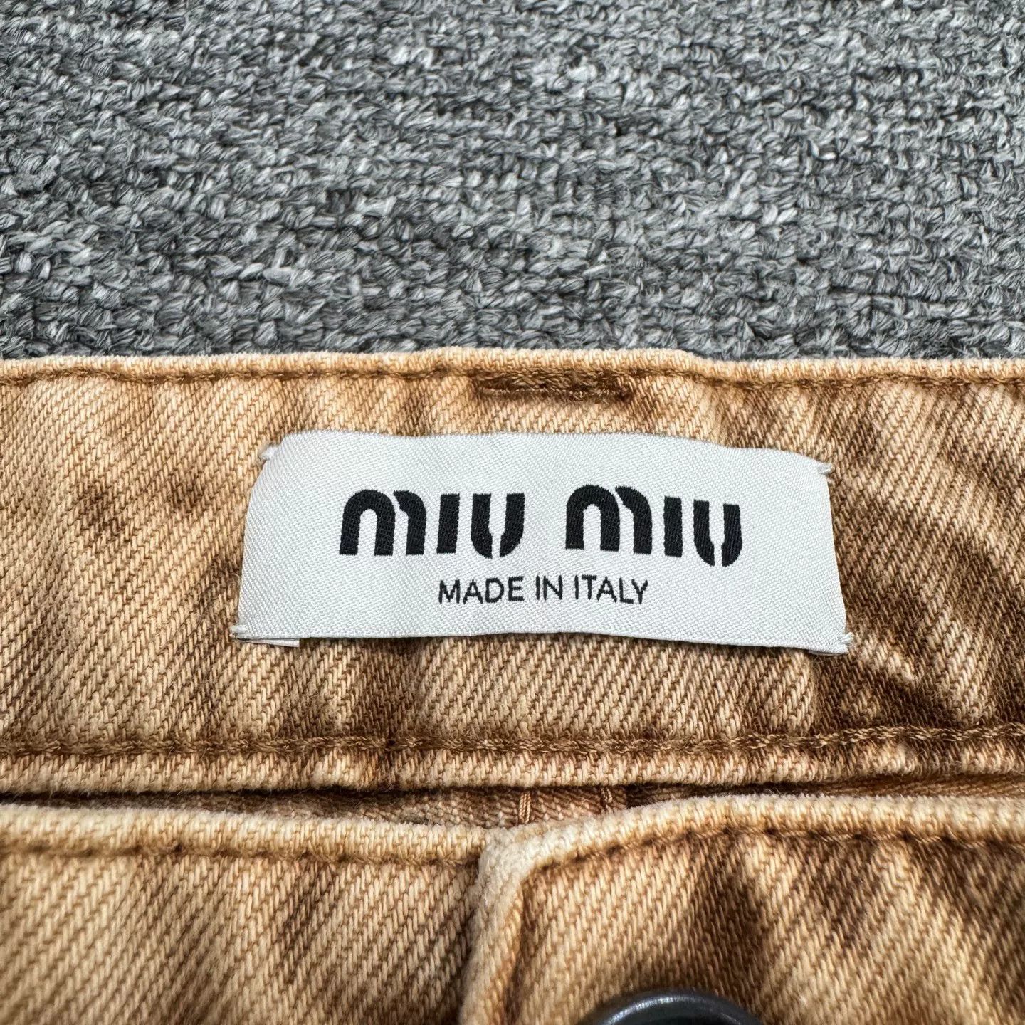 Miu Miu MiuMiu Washed Distressed Jeans Size 38" / US 16 / IT 52 - 2 Thumbnail
