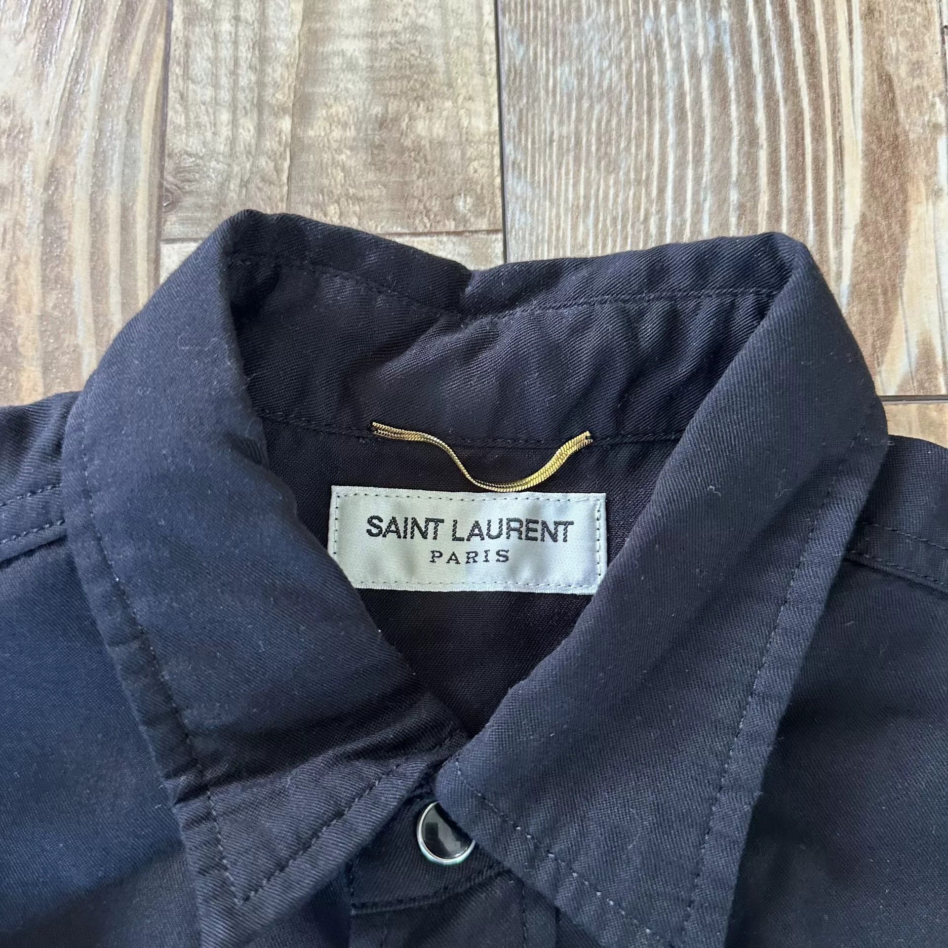 Saint Laurent Paris Saint Laurent YSL Gemstone Button Shirt Size US M / EU 48-50 / 2 - 3 Thumbnail