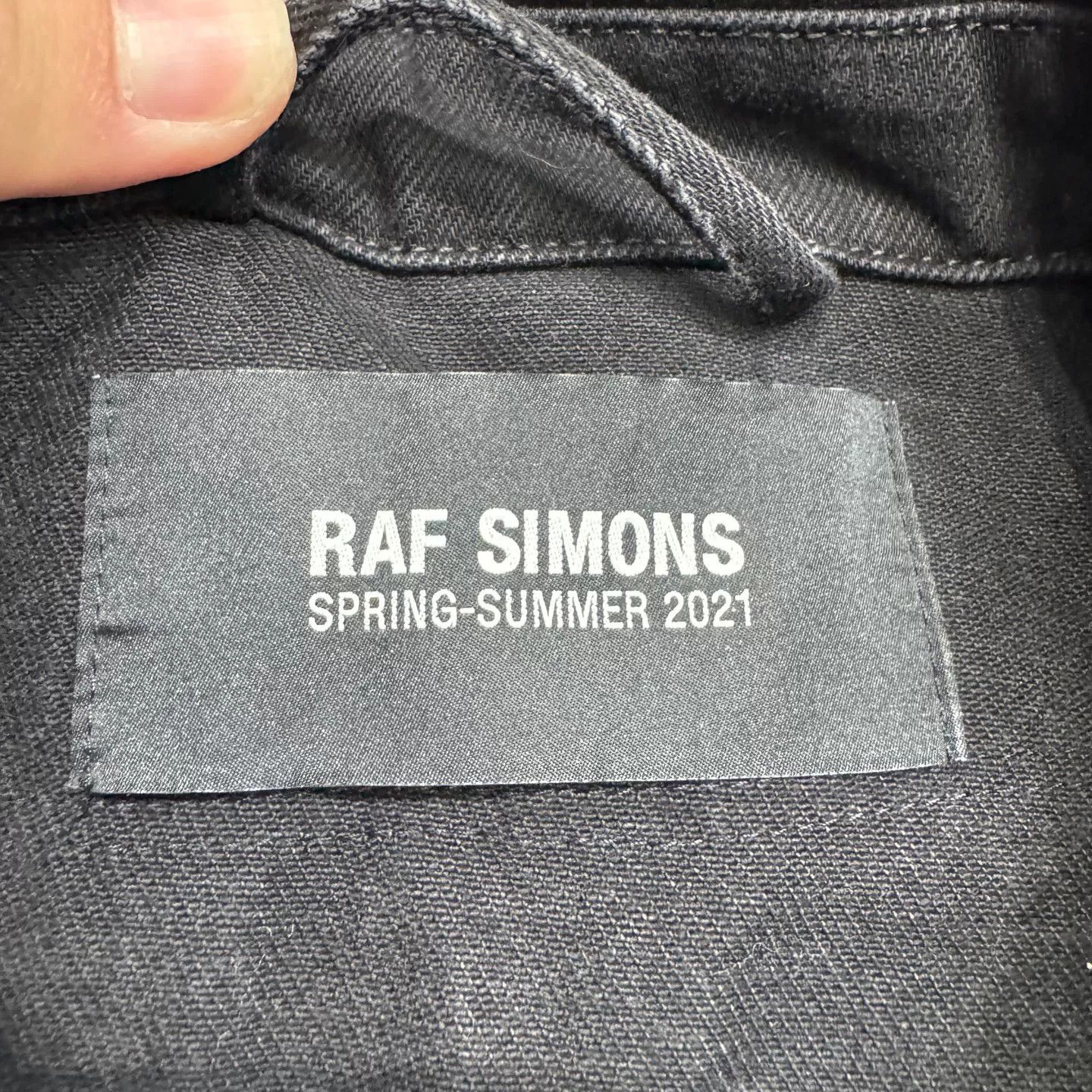 Raf Simons Raf Simons Leather Patch Oversized Denim Jacket Size US S / EU 44-46 / 1 - 2 Thumbnail