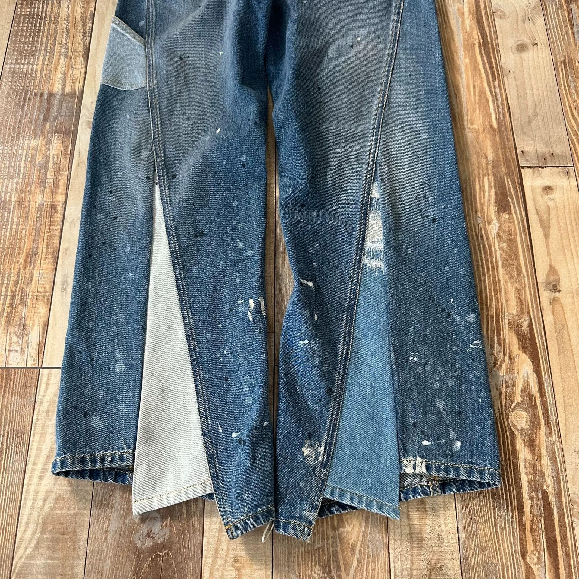 Gallery Dept. LANVIN x Gallery Dept Blue Spliced Splatter Jeans Size US 38 / EU 54 - 6 Thumbnail