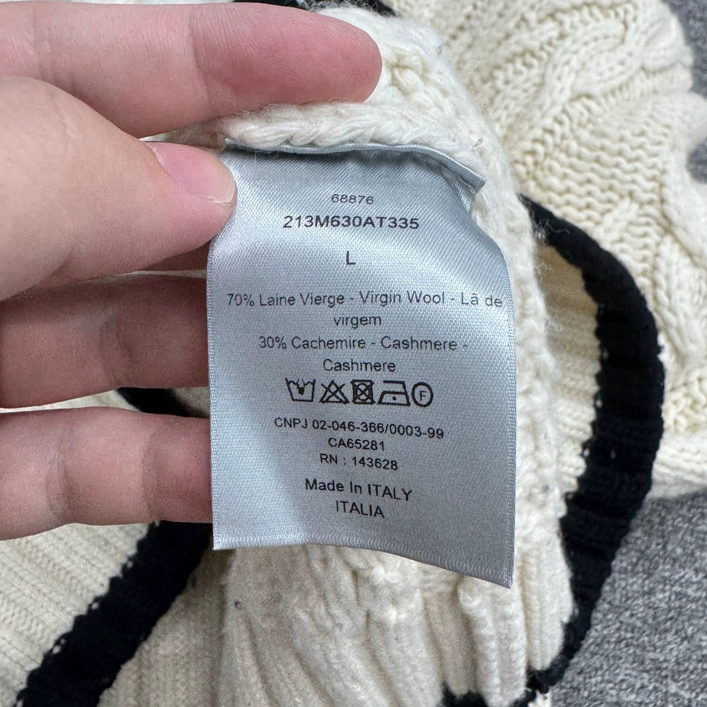 Dior Dior Cable Knit Wool Sweater Size US L / EU 52-54 / 3 - 3 Thumbnail