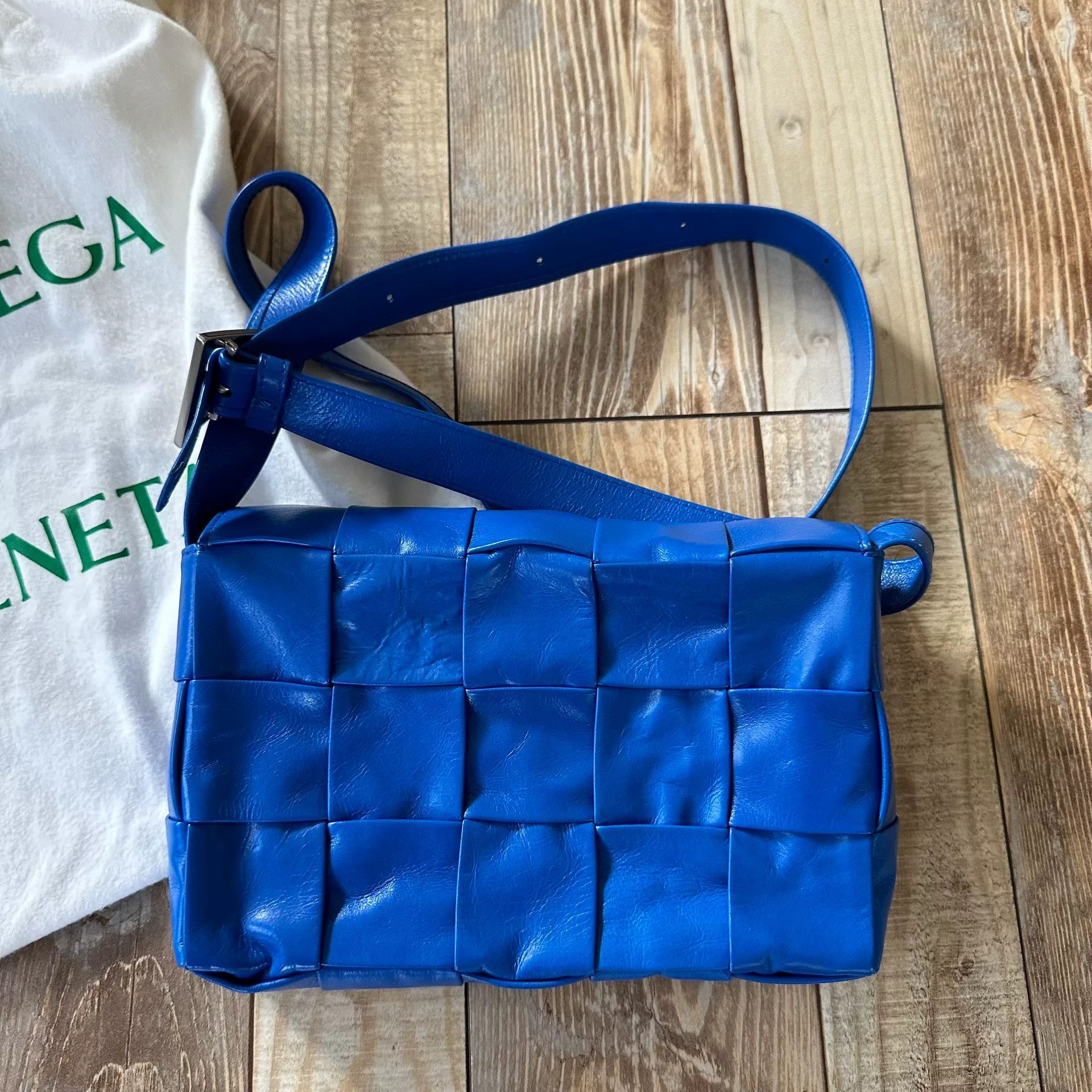 Bottega Veneta Bottega Veneta Blue Woven Crossbody Bag Size ONE SIZE - 3 Thumbnail