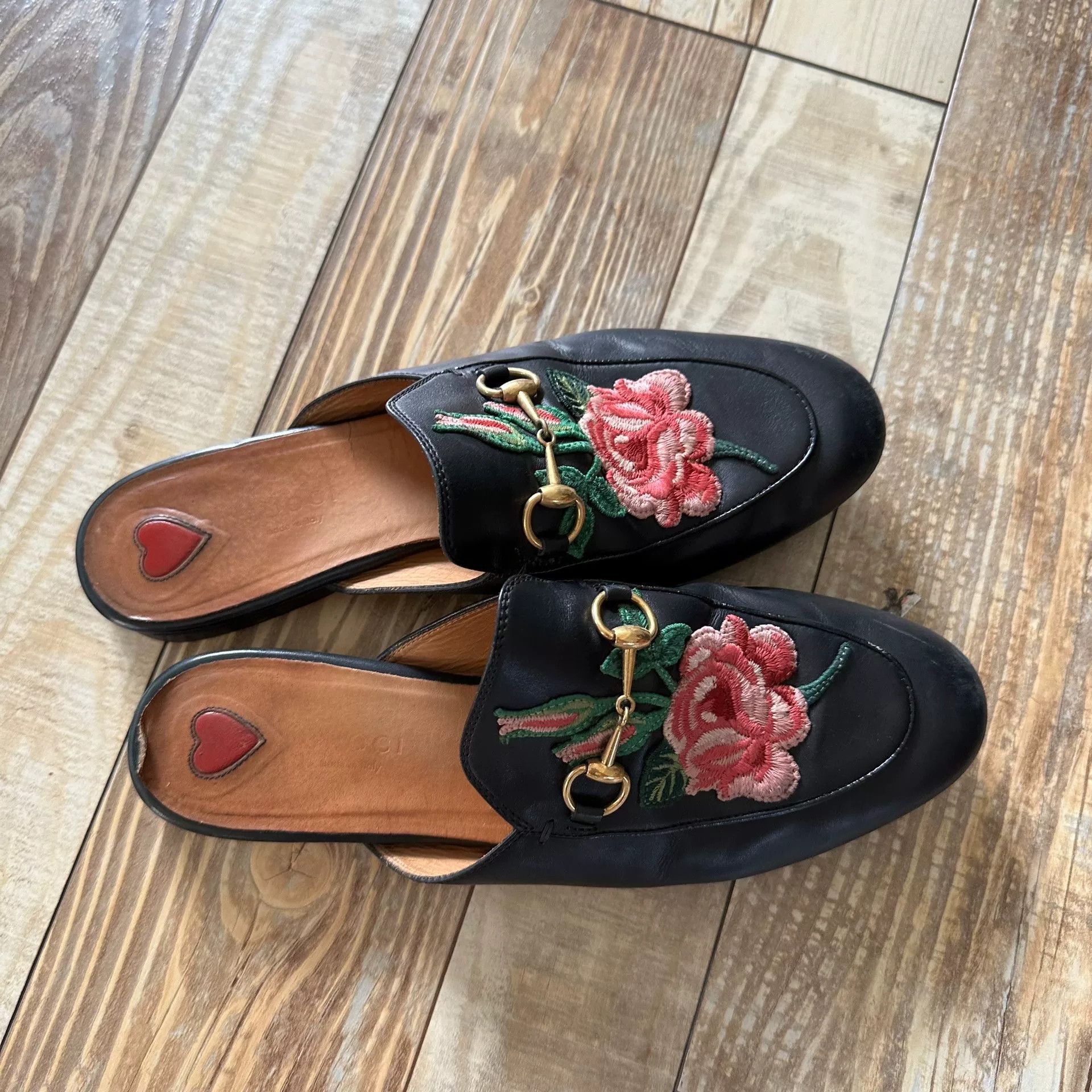 Gucci GUCCI Princetown Leather Slippers Size US 7 / IT 37 - 7 Thumbnail