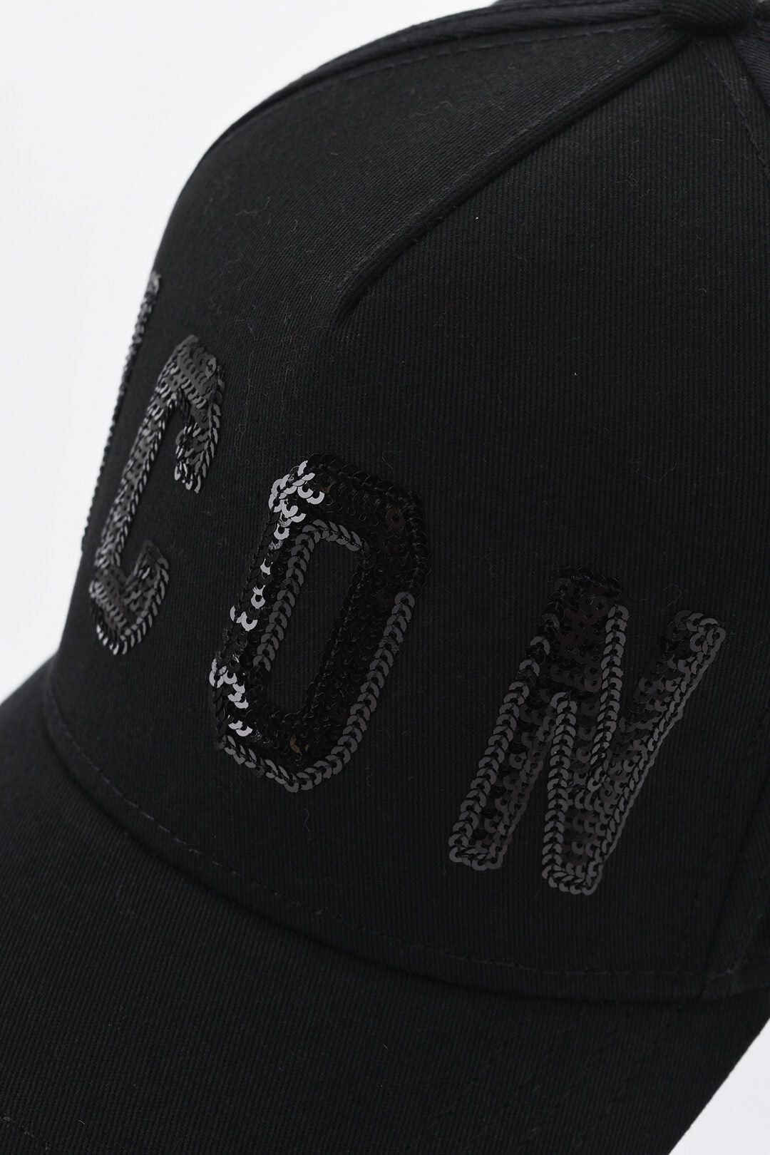 Dsquared2 ICON Solid Baseball Cap with Sequin Detail Size ONE SIZE - 2 Thumbnail