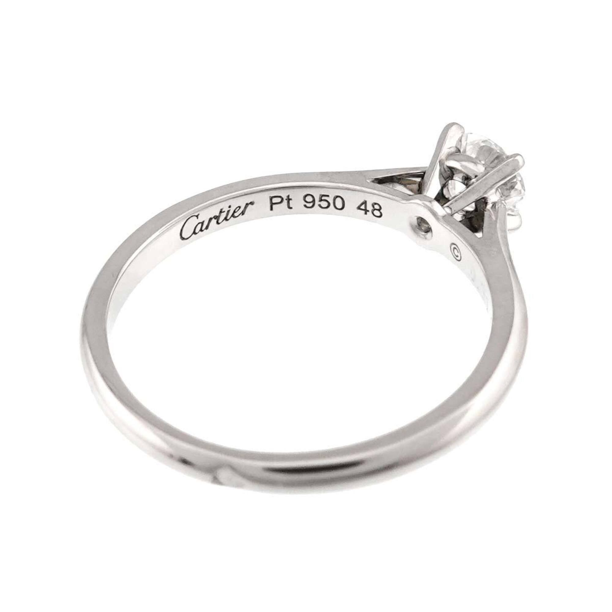 Cartier Cartier Solitaire Diamond Ring, 0.31ct, E VVS1, 3EX, Size 48, Platinum. Size ONE SIZE - 3 Thumbnail