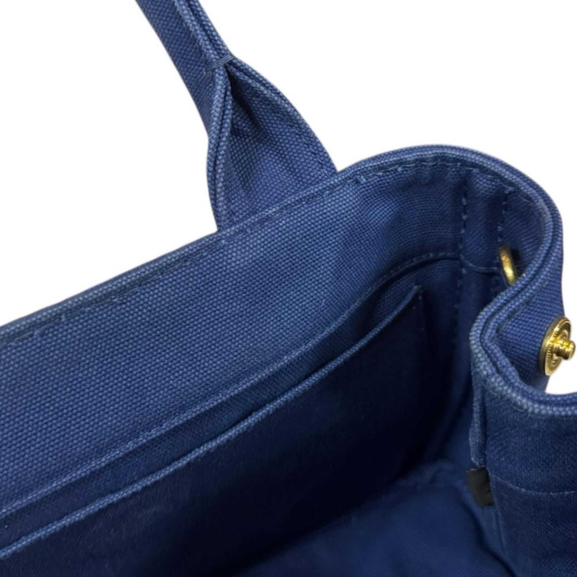 Prada Prada Canapa Tote SS Shoulder Bag, Canvas 1BG439 Blue, Women's, Used, 2-way Size ONE SIZE - 8 Thumbnail