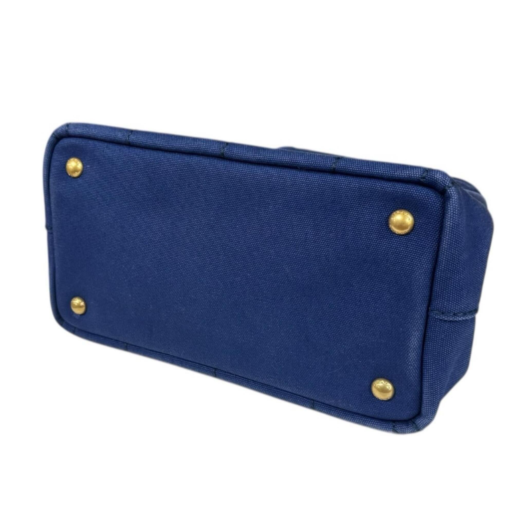 Prada Prada Canapa Tote SS Shoulder Bag, Canvas 1BG439 Blue, Women's, Used, 2-way Size ONE SIZE - 5 Thumbnail